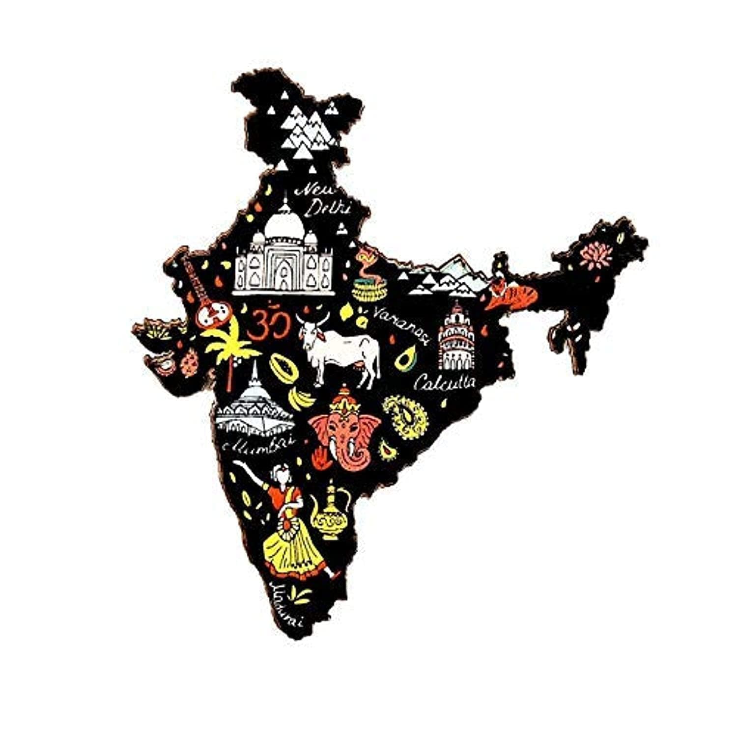 Skywalk India Souvenir Wooden Fridge Magnet Taj Mahal, Perfect Souvenir for Gifting