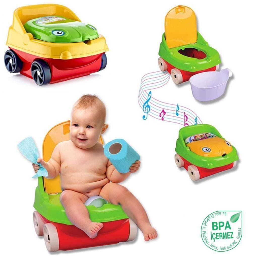 Frog Shape Toddler Baby Musical Car Potty Trainer Seat Boys