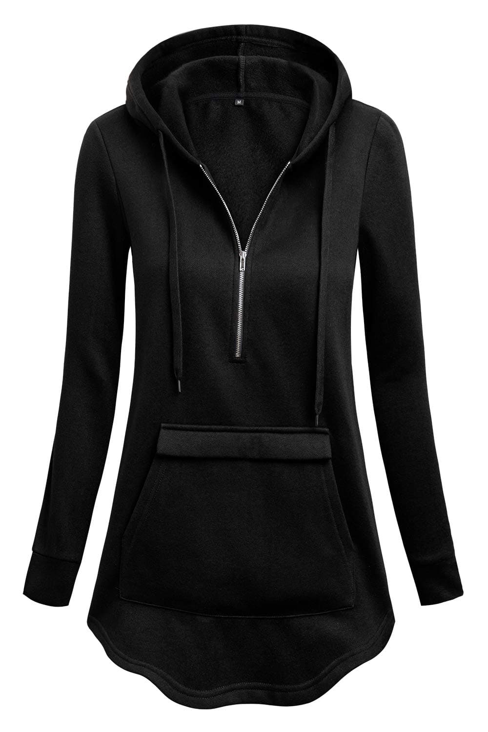 Women's Tunic Hoodies Long Sleeve Zip Up Sweatshirts Pullover Blouse Tops with Pocket