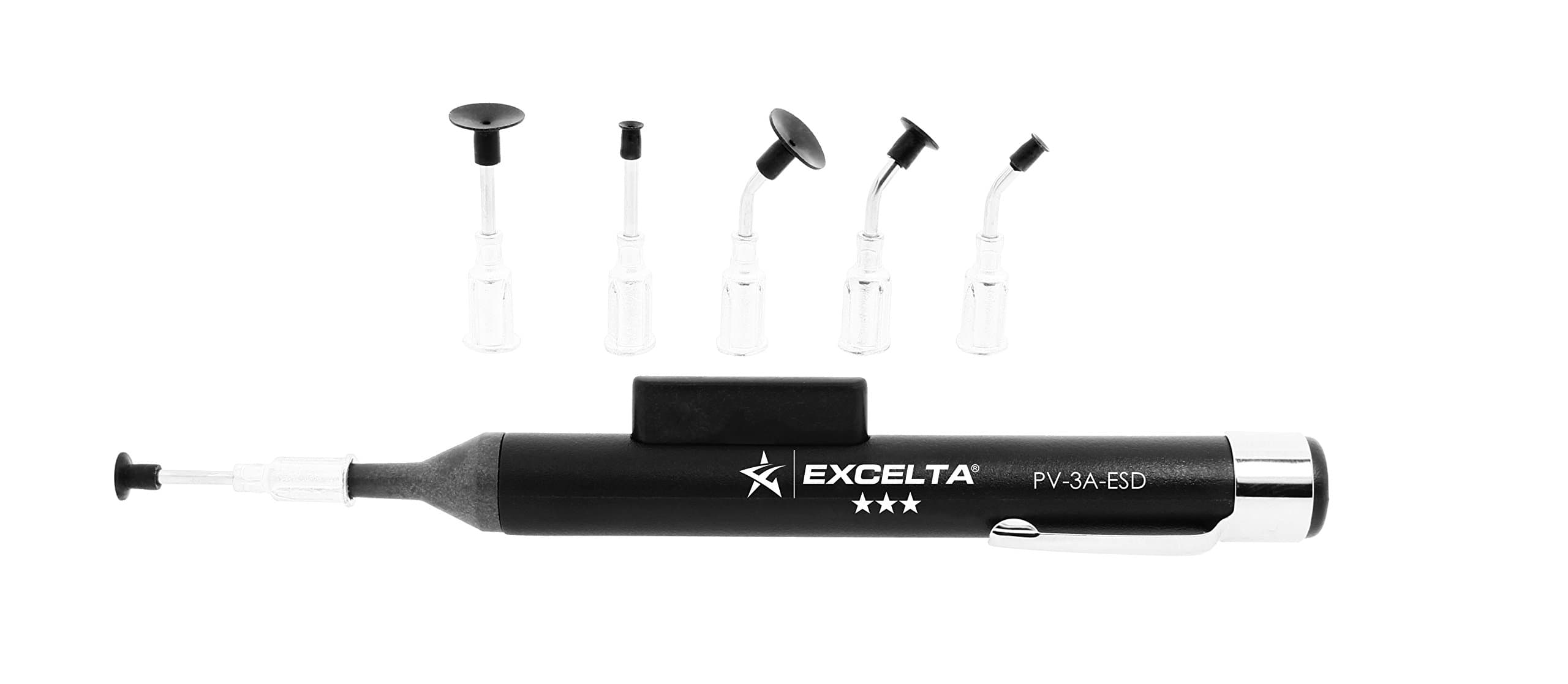 Excelta - PV-3A-ESD - VACUUM Pen Kit - Three Star, 0.5" Height, 0.5" Wide, 6" Length