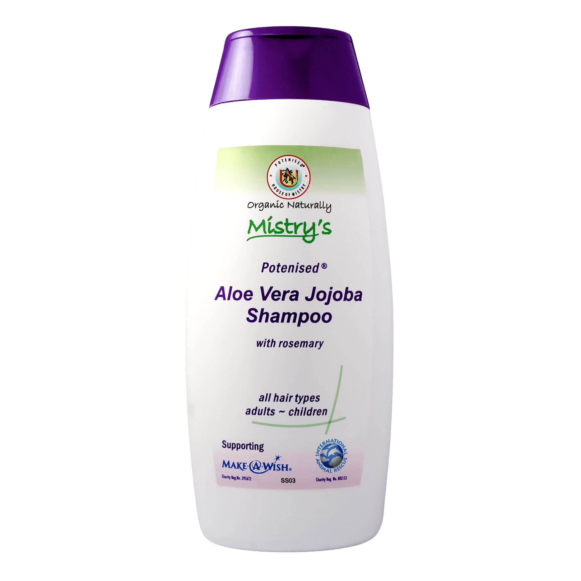 Mistrys Organic Naturally Aloe Vera Jojoba Shampoo with Rosemary 200ml by Aloe Vera Jojoba shampoo