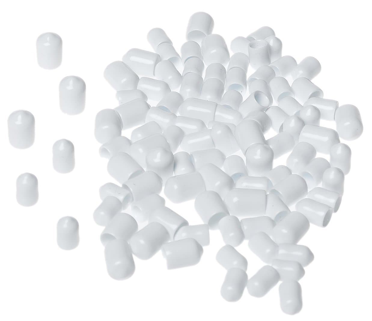 75355 Wire Shelf End Caps, 24 Large and 60 Small, 84 Pack, White