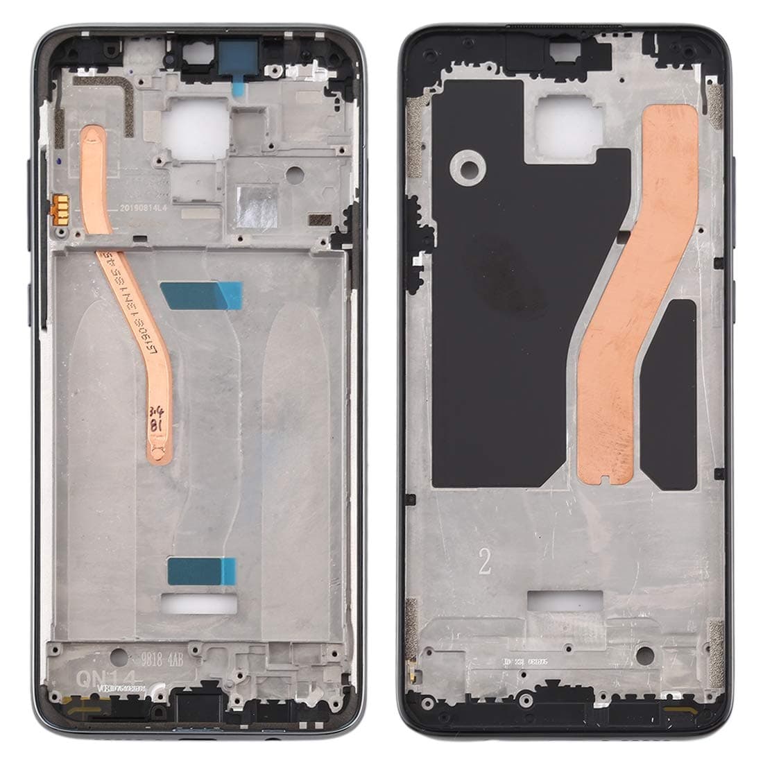 Replacement LCD Display Frame Middle Chome Compatible with Xiaomi Redmi Note 8 Pro Black