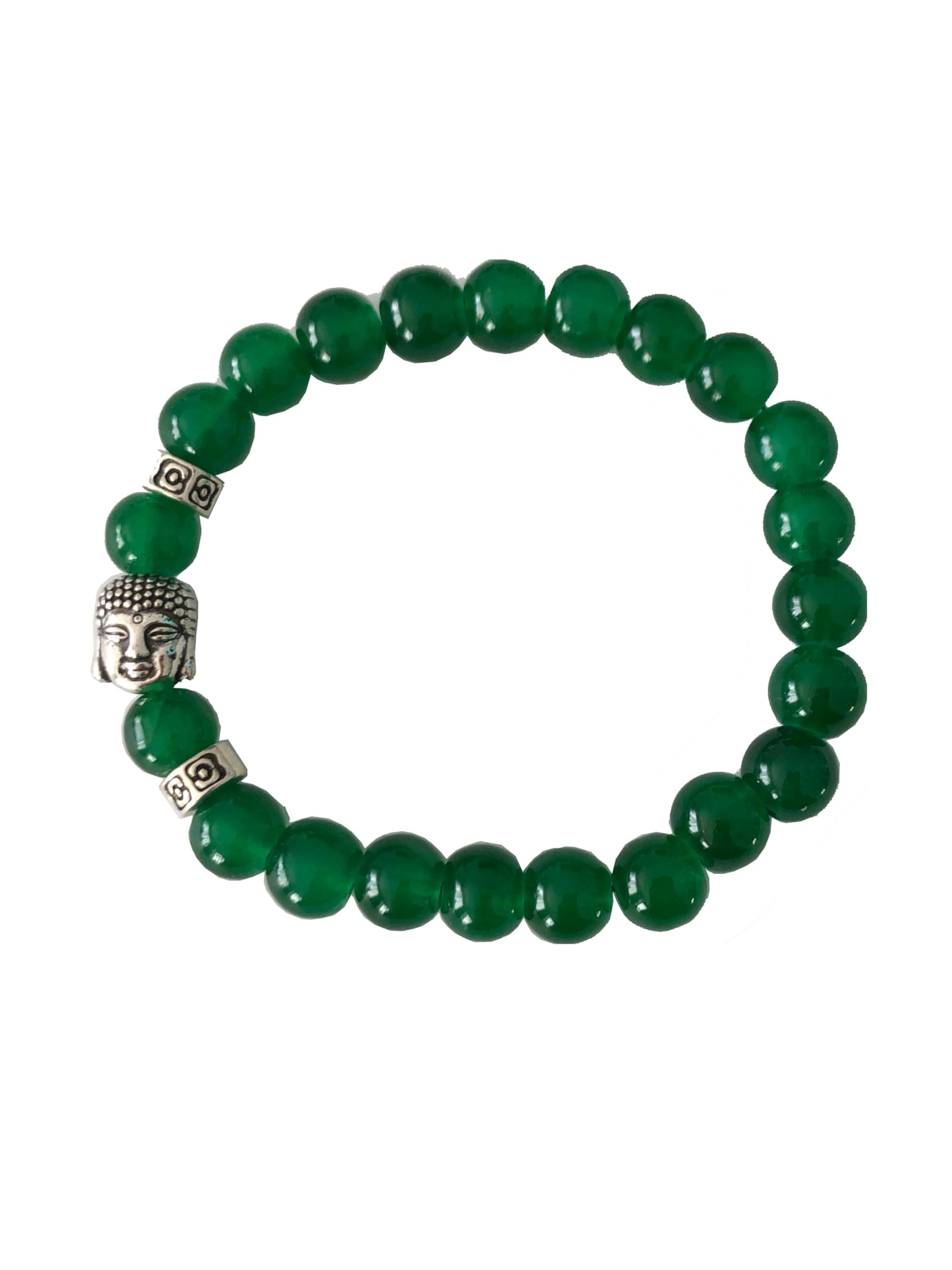 Dark Green Chinese Synth Jade Jadeite Buddha Zen Buddhist Prayer 8mm Beads Mens Womens Stretch Good Luck Yoga Bracelet
