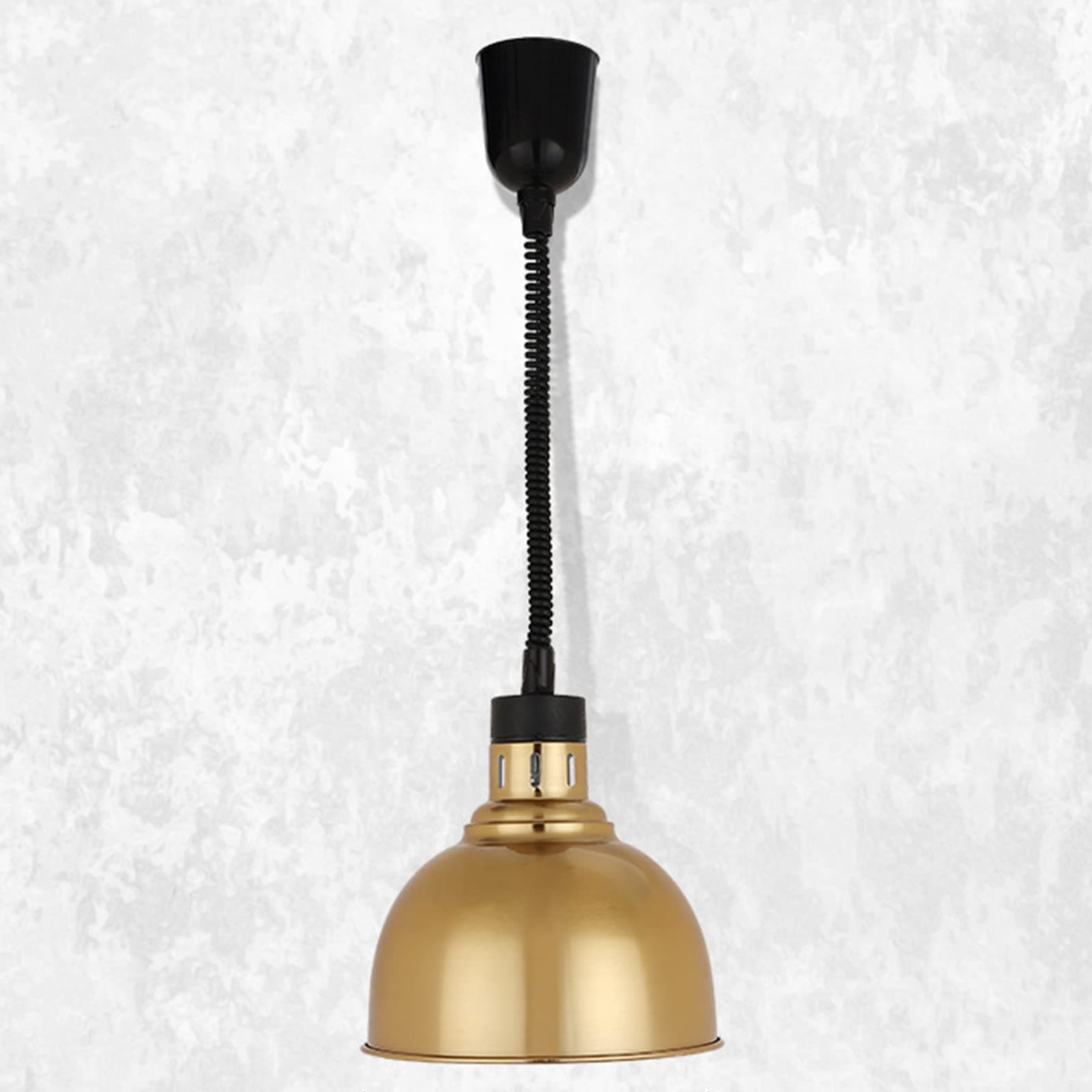 MITLOW Commercial Food Warmer, Adjustable Hanging Food Heat Lamps, with Bulb 250W, Stainless Steel Lampshade, for Restaurant Food Service Food Warming Pizza Warmer