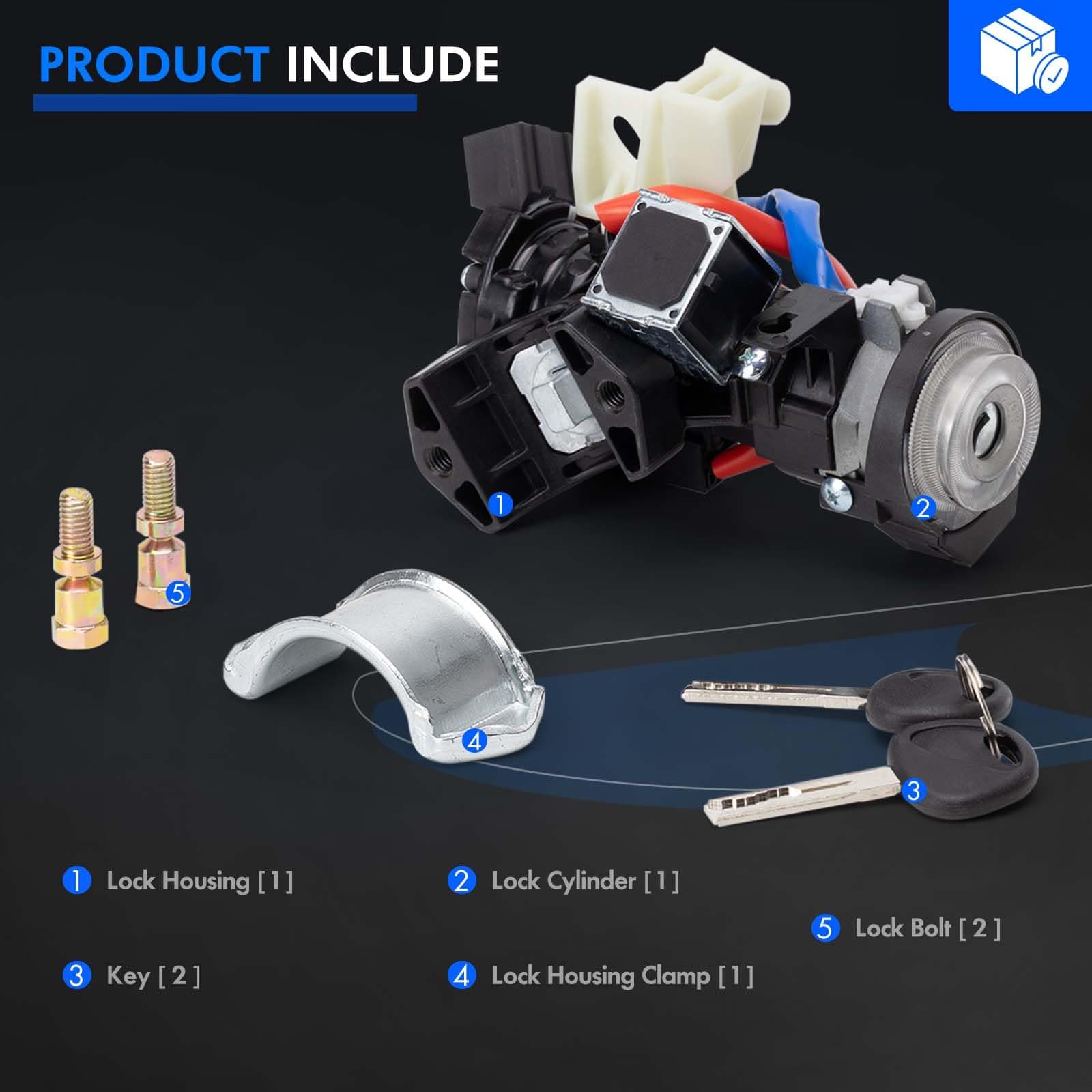 81900-D9G00 Ignition Lock Switch Assembly with Keys Compatible with Kia Sportage 2017-2022, Ignition Lock Cylinder with Housing Replace# 81905-D9600, 81905-D9150