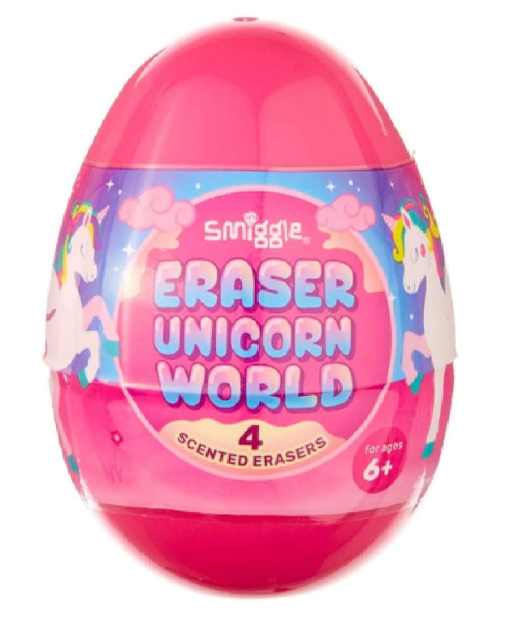 Smiggle Eraser World Scented Erasers Egg - Pink Unicorn