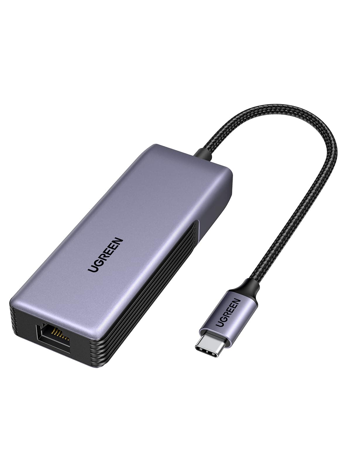 UGREEN Wired LAN Adapter 5Gbps Type C LAN Conversion Adapter Compatible with Thunderbolt 5/4/3 Aluminum Material Heat Dissipation USB C to RJ45 Ethernet Adapter Compatible with Laptops, NAS, MacBook