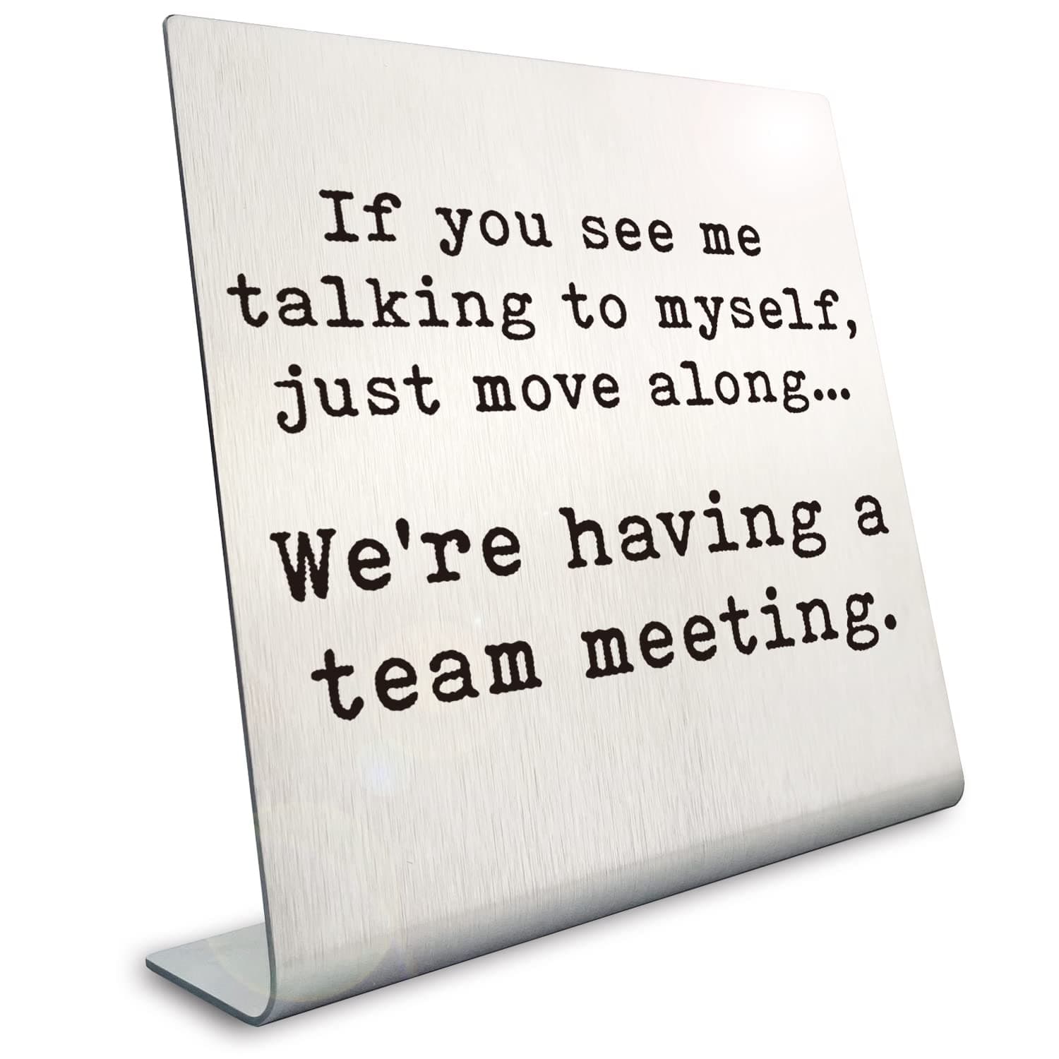 Funny Office Signs, Cute office Decor, office desk Decorations Sign Gifts for Women Coworker Colleague Friends Employees for Home Office Bar Cubicle Table Shelf Paperweight Laugh Sign Decor