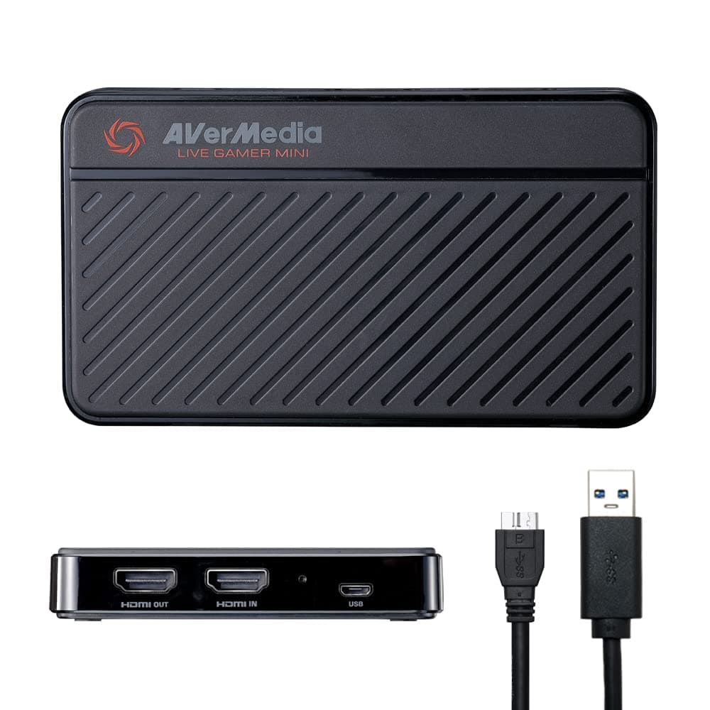 AVerMedia GC311 Live Gamer MINI - 1080p60 USB 2.0 Capture Card with Full HD Passthrough, Plug & Play, Low Latency Streaming for Switch, PS4, Xbox, OBS, YouTube, Mac, Windows 11, PC, Beginners