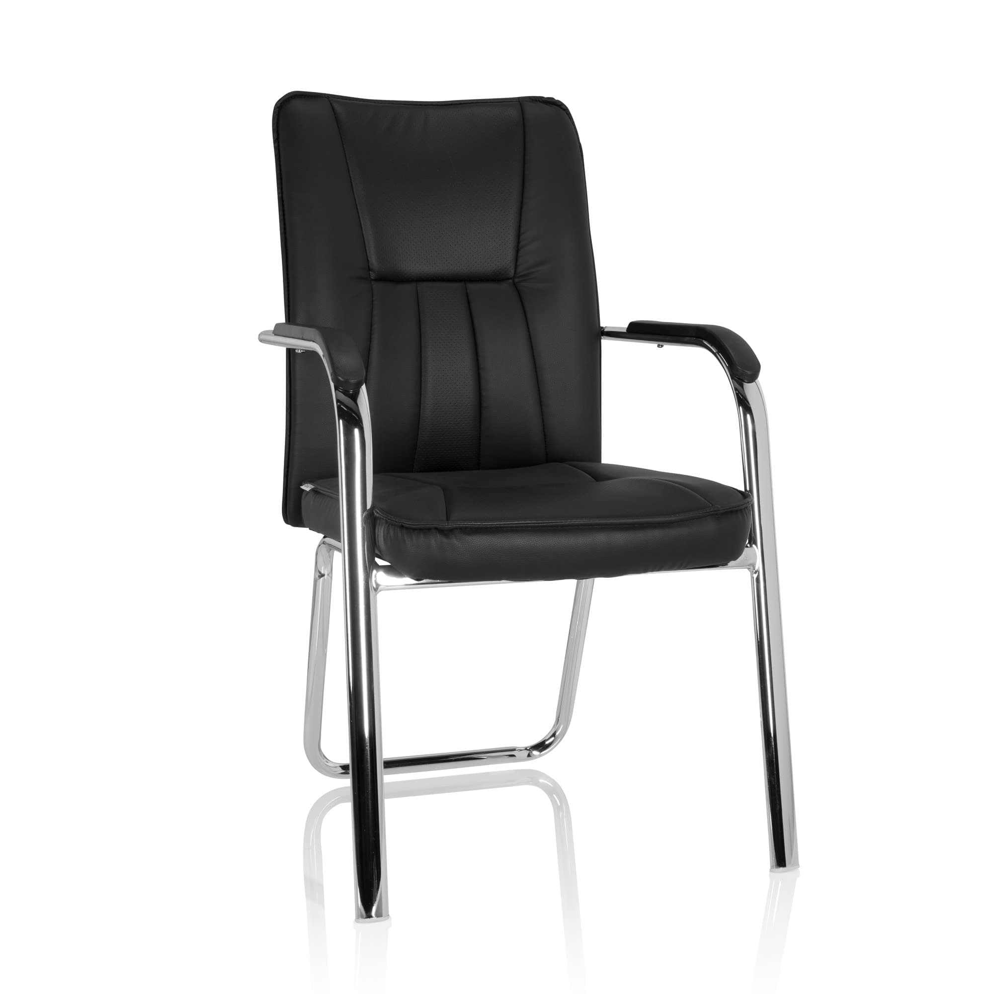 hjh OFFICE706400 Conference Chair, Visitor Chair BANDA V PU Black