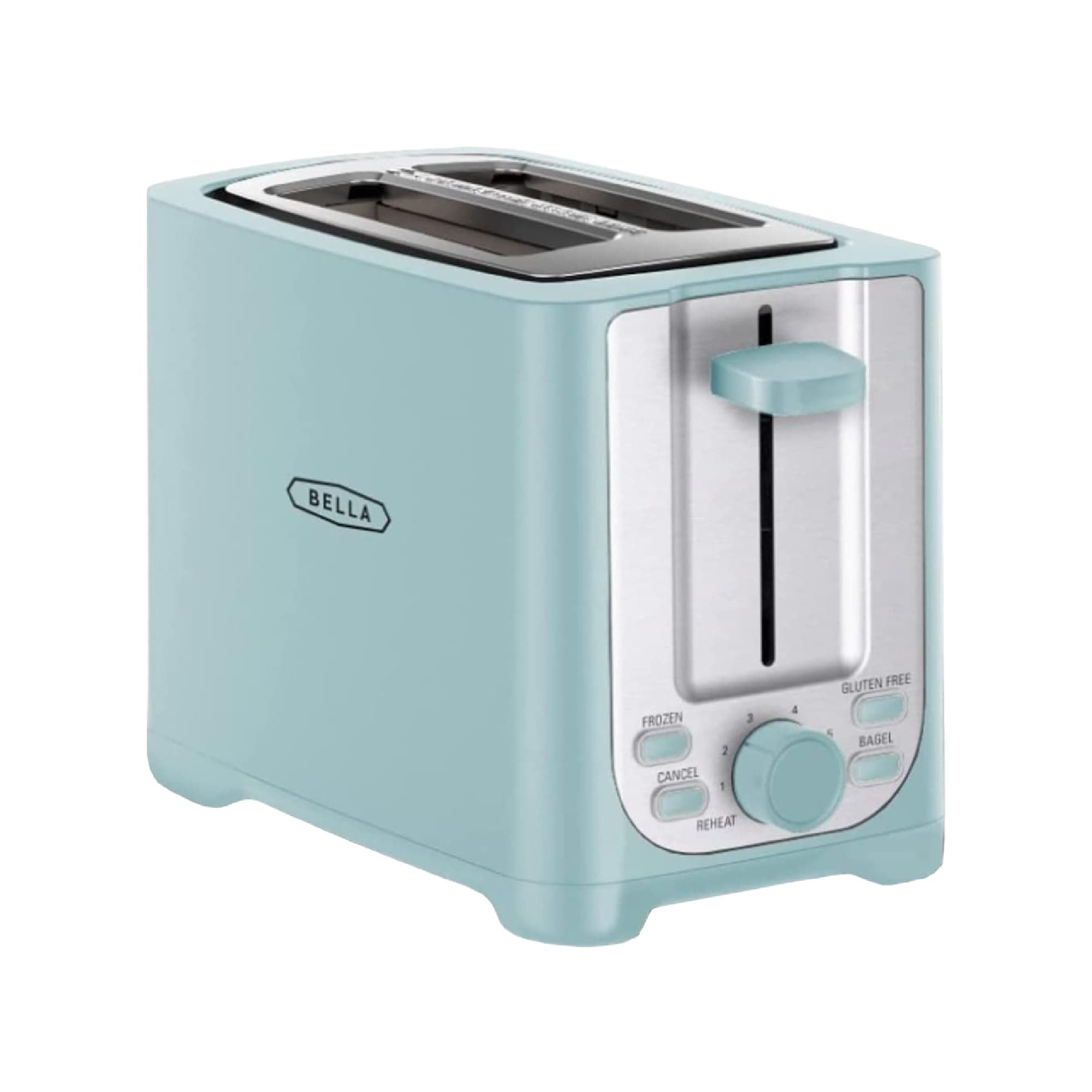 2 Slice toaster, Stainless Steel and Aqua