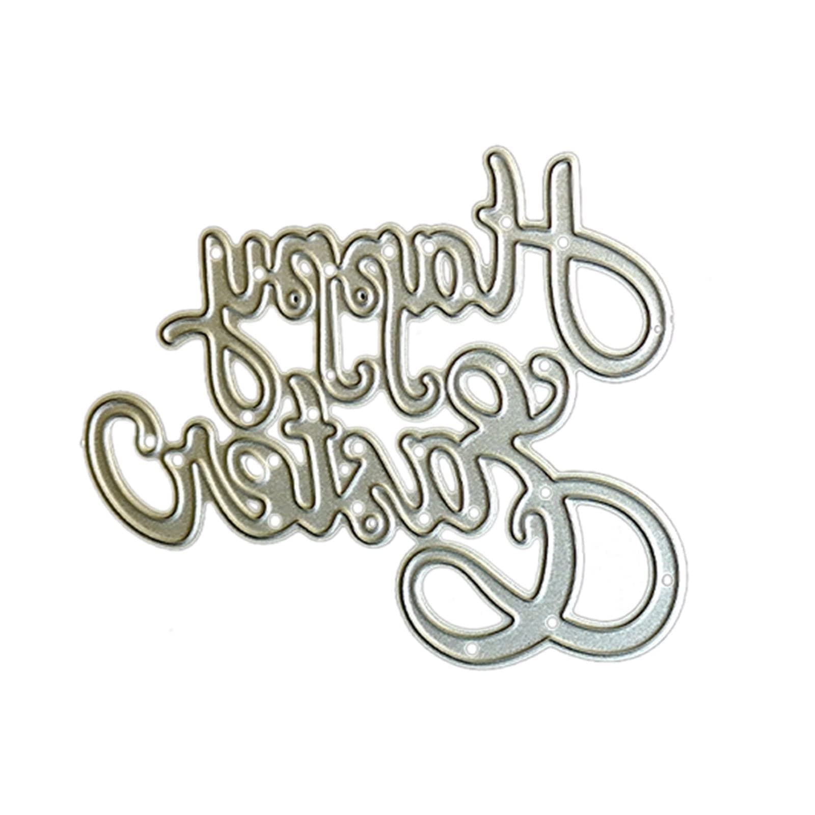 Mllepjdh Happy Easter Metal Cutting Dies Embossing Dies Stamps for Card Making, Photo Album, Decorative Craft