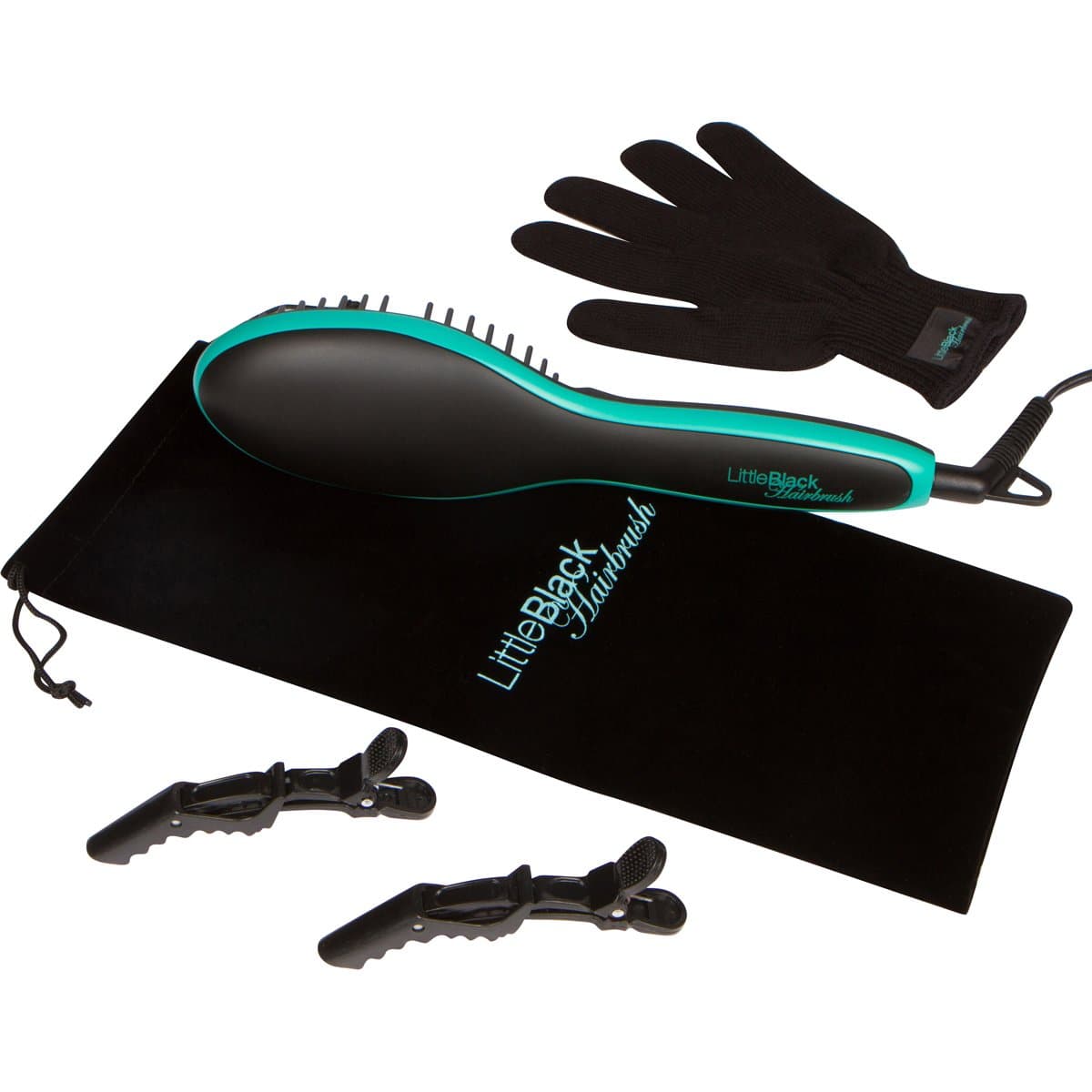 Electric Ceramic Hair Straightening Brush, LCD, (US Plug) (Generation2Black)