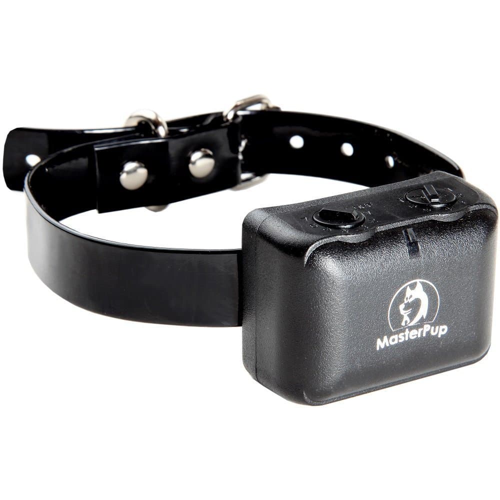 Anti Bark Collar for Dogs by MasterPup | Best Safe Vibration & Shock No Bark Electronic Training Device for Large, Medium,and Small Dogs 10 lbs- 110 lbs (Waterproof & Rechargeable e Collar)