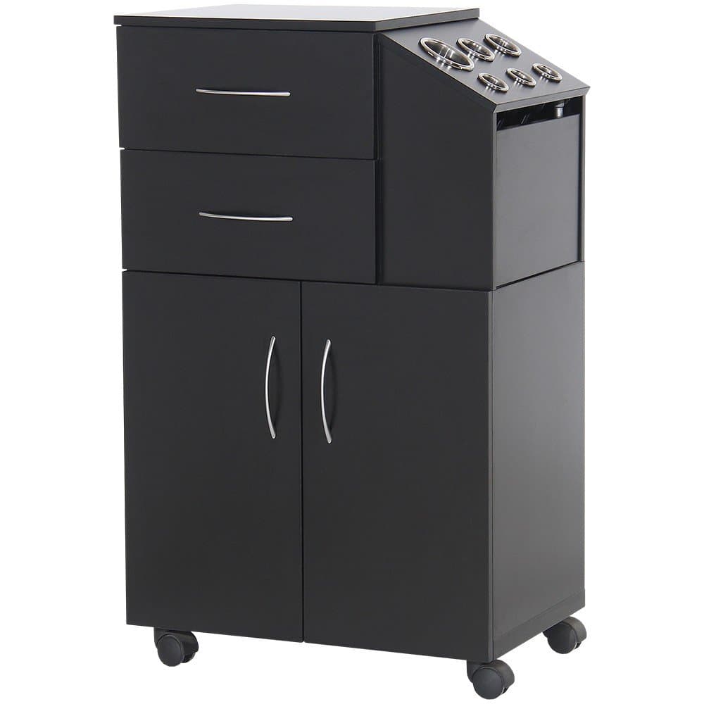 Salon Equipment Accessories Holder Storage Trolley Rollabout Cart TR-07BLK