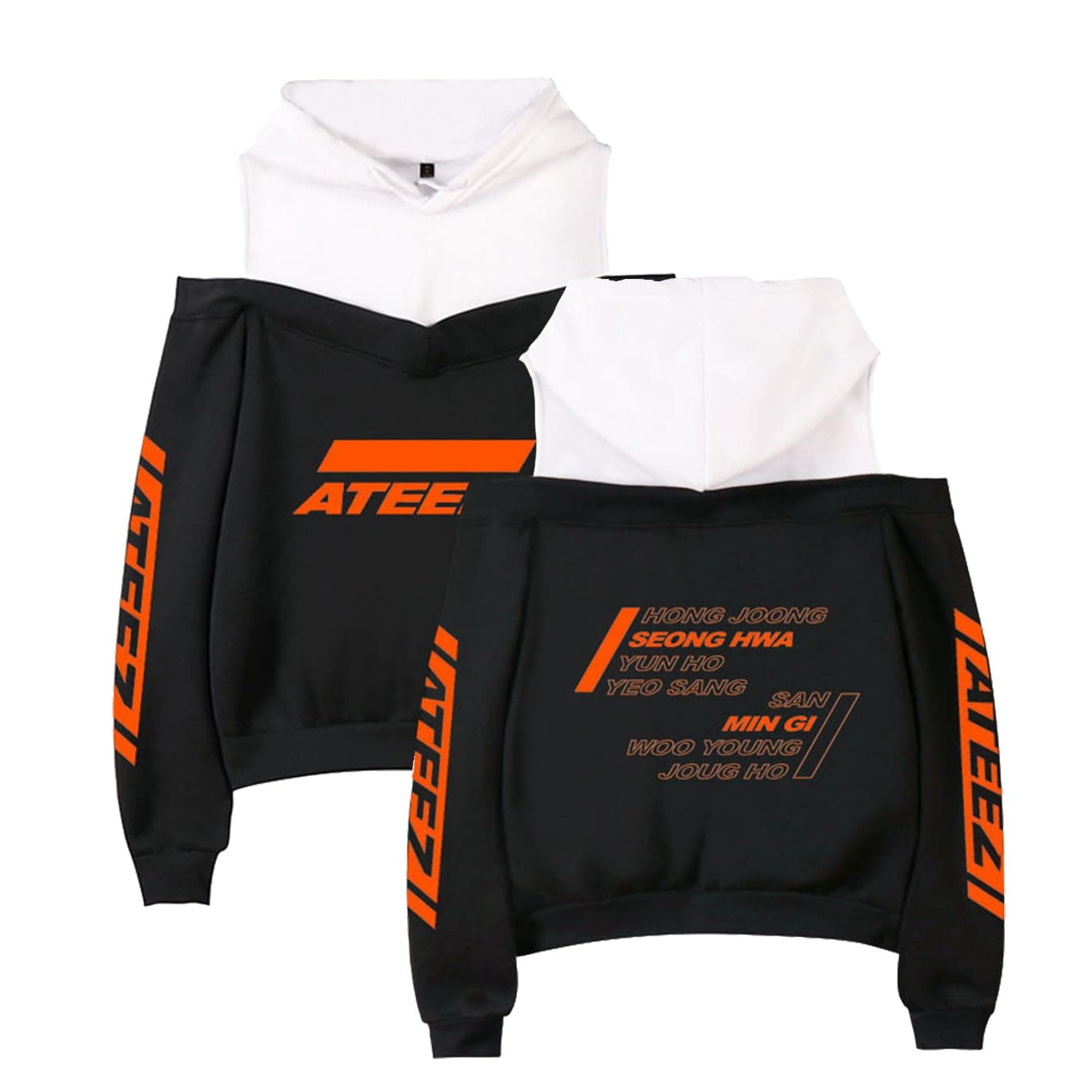 Xkpopfans Kpop Hoodie New Album Pullover Wooyoung San Mingi Off The Shoulder Sweatshirt