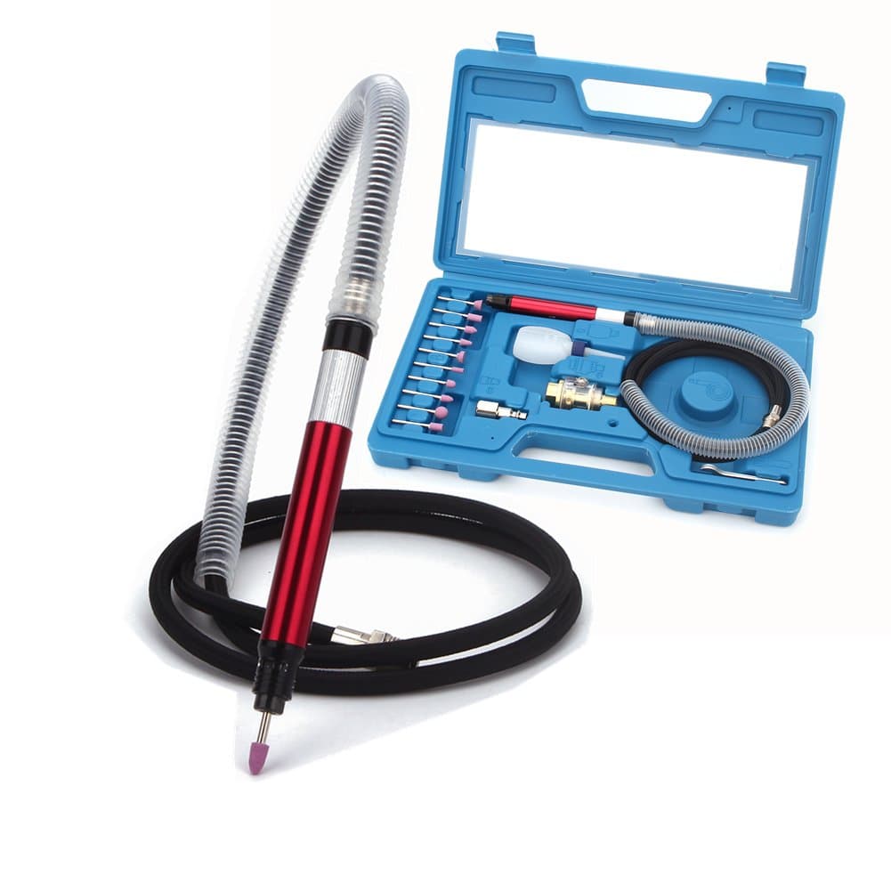 Gedu 1/8" Air Micro Grinder, Pneumatic Micro Air Pencil Die Grinder Polishing Tool Kit