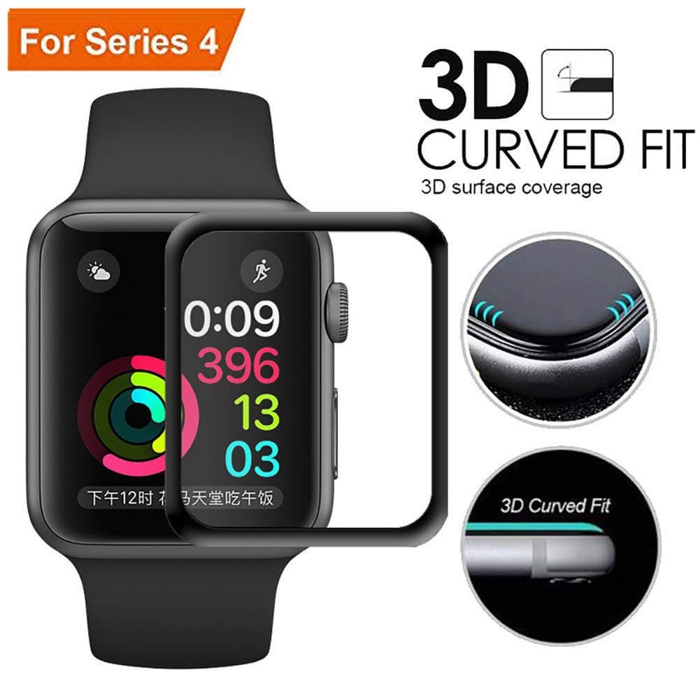 NewChiChi 2 PCS Screen Protectors for Apple Watch Series 1-5 38 40 42 44mm, iWatch Full Coverage Protective Soft TPU HD Film with 3D Curved Edge Anti-Scratch Upgraded Slim Version