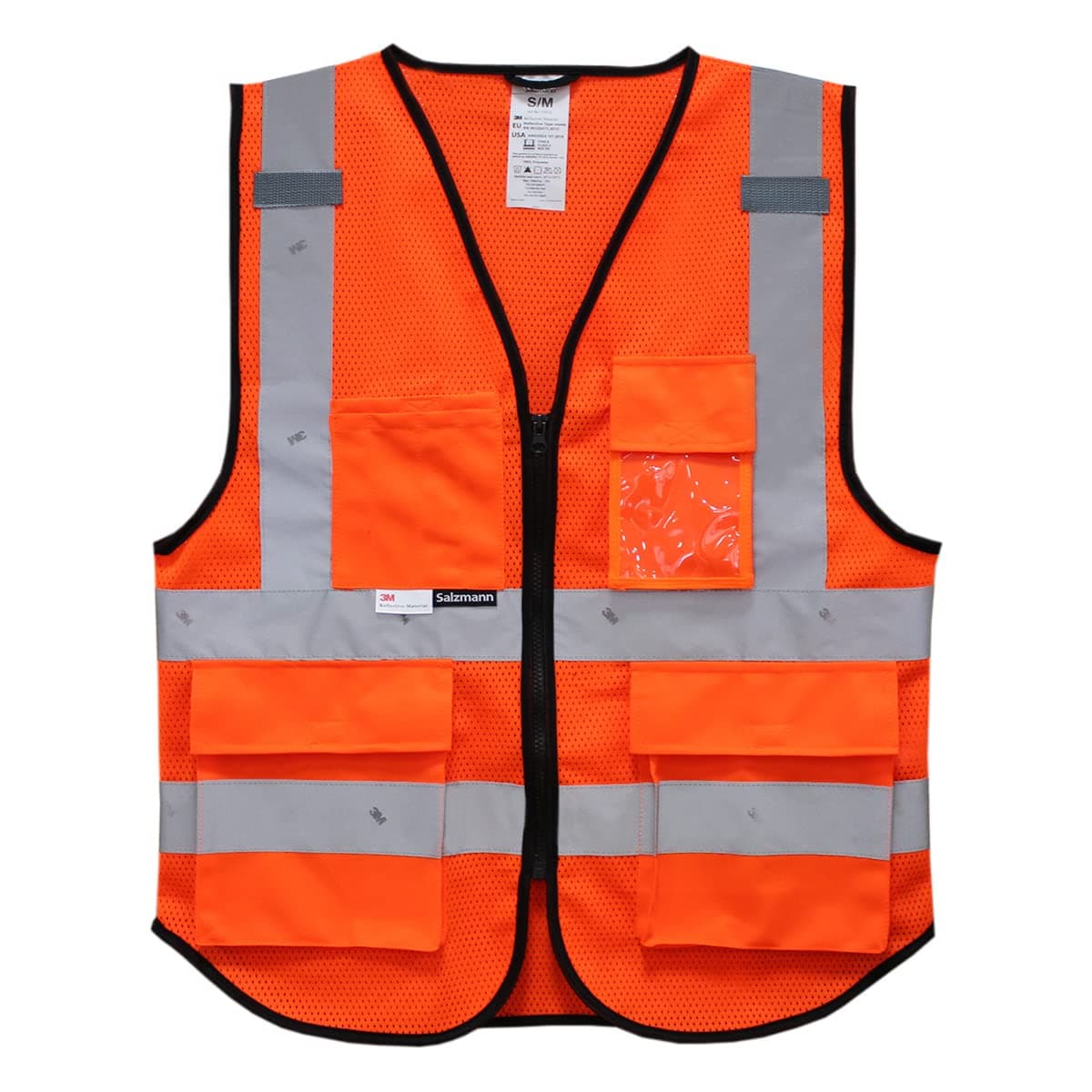 Salzmann Mesh Safety Vest | Hi Vis Multi Pocket Reflective Vest | 4 Colors – 5 Sizes | Made with 3M Reflective Material