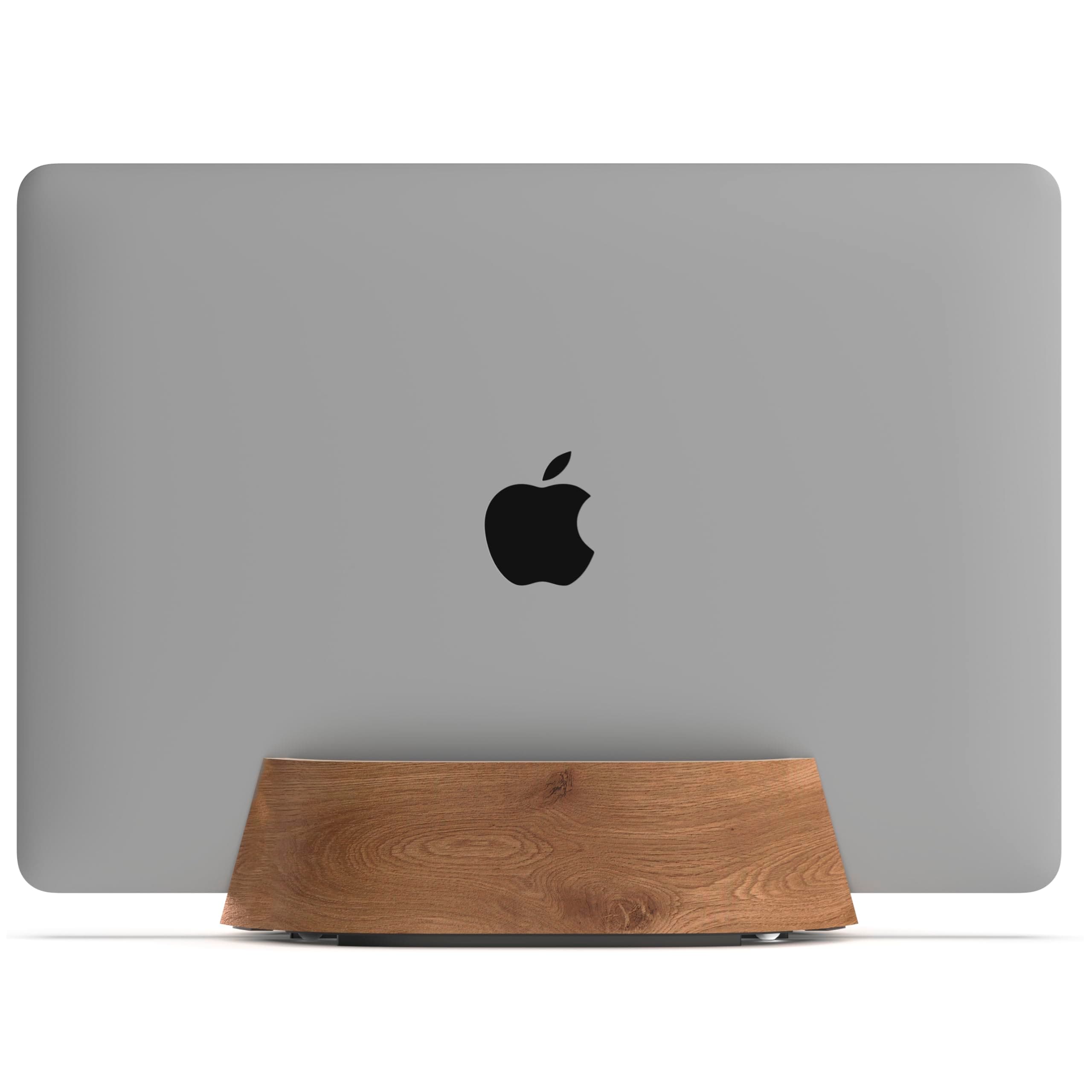 HumanCentric Vertical Laptop Stand in Black Walnut Wood, Upright Adjustable Holder and Dock, Laptop Vertical Stand Fits MacBook Pro and Other Laptops .5" to 1.5, Clamshell Compatible