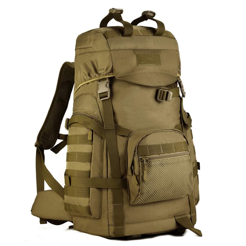 YUHAN Tactical Backpack, 60L Hiking Backpack Military Army Combat Rucksack MOLLE Trekking Rucksack Trekking Backpack