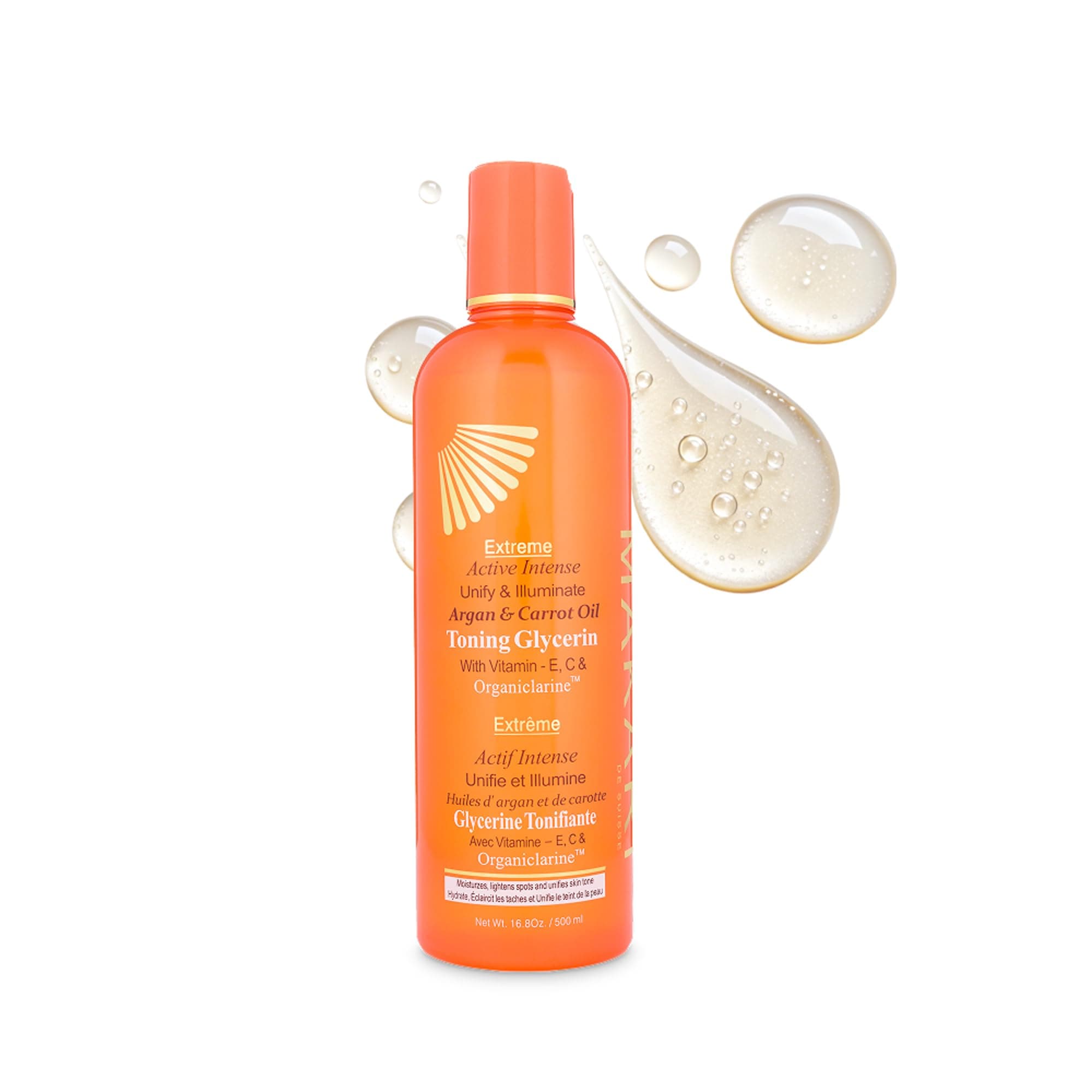 Extreme Active Intense Argan & Carrot Oil Tone-Boosting Body Glycerin (16.8 oz) | Helps Improve the Look of Spots & Uneven Tone | Hydrates and Softens | For Most Skin Types