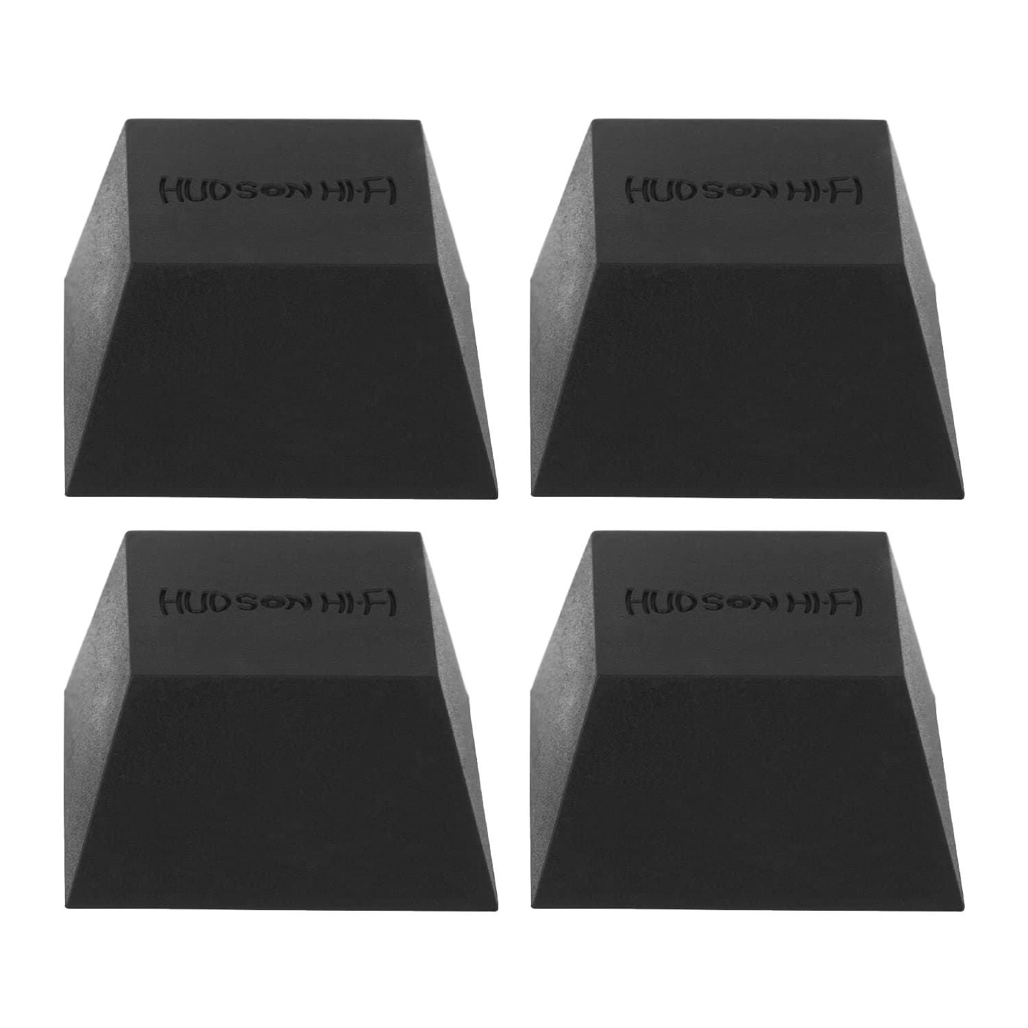 Block Silicone Isolation Feet – 4-Pack Non-Adhesive Subwoofer Isolation Pads w/ 37.5 lbs Capacity – Pads for Small Speakers, Speaker Spikes & Turntable Isolation Pads for Reduced Vibration & Resonance