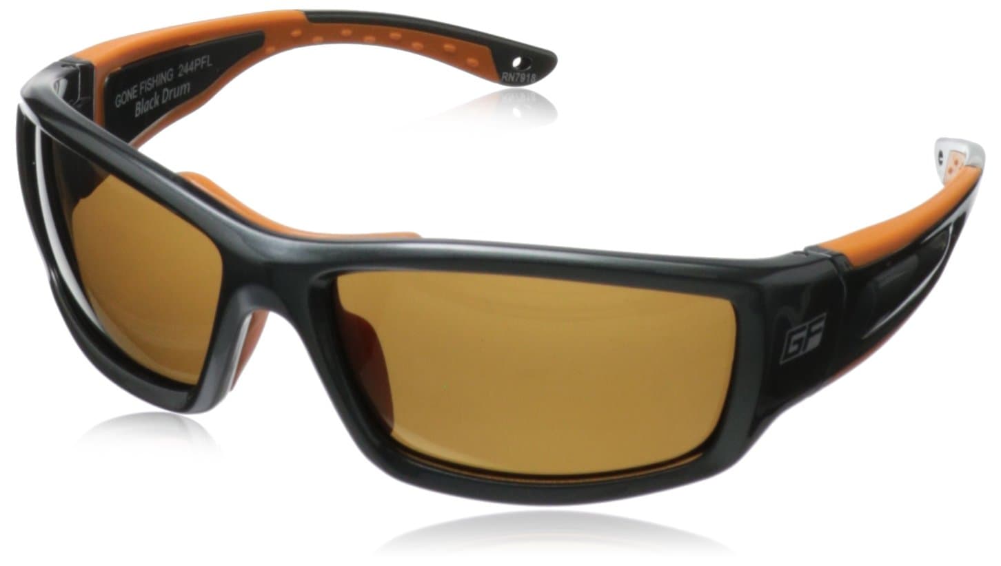 Gone Fishing Sunglasses Black Drum 244 Polarized Wrap Sungalsees