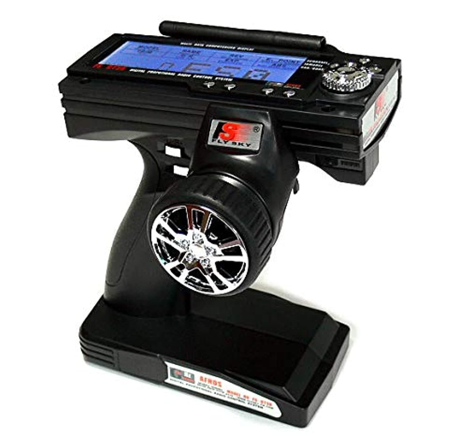 FS-GT3B RC Transmitter with FS-GR3E Receiver, 2.4GHz 3 Channels Remote Controller and 3 Channels Receiver for RC Car Boat