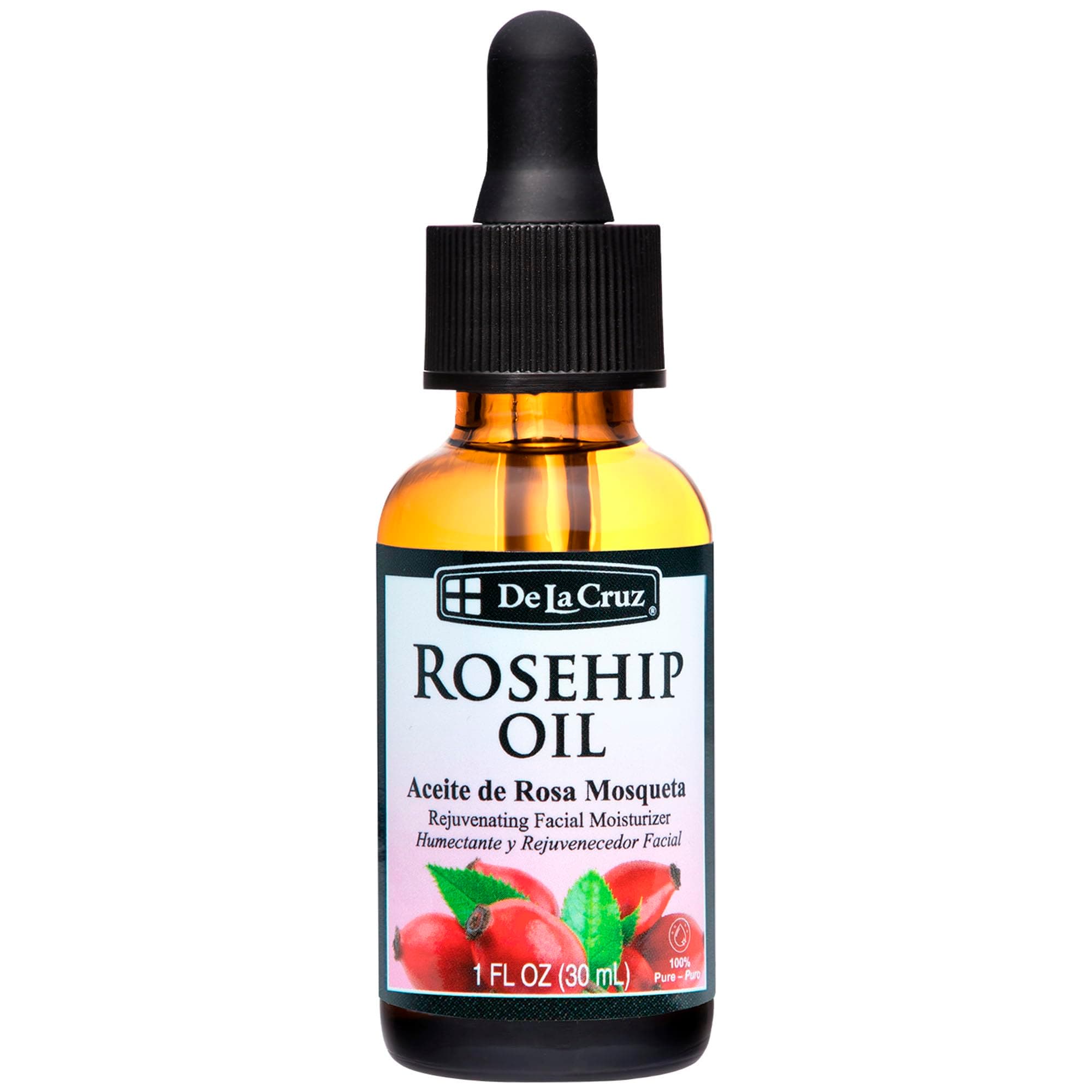 Rosehip Oil, 100% Pure Unrefined Cold-Pressed Chilean Rosehip Seed Oil, Moisturizer To Reduce Fine Lines, Wrinkles 1Fl Oz