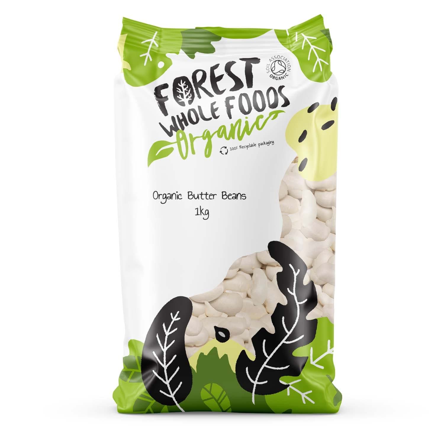 Forest Whole Foods - Organic Butter Beans (Lima Beans) (1kg)