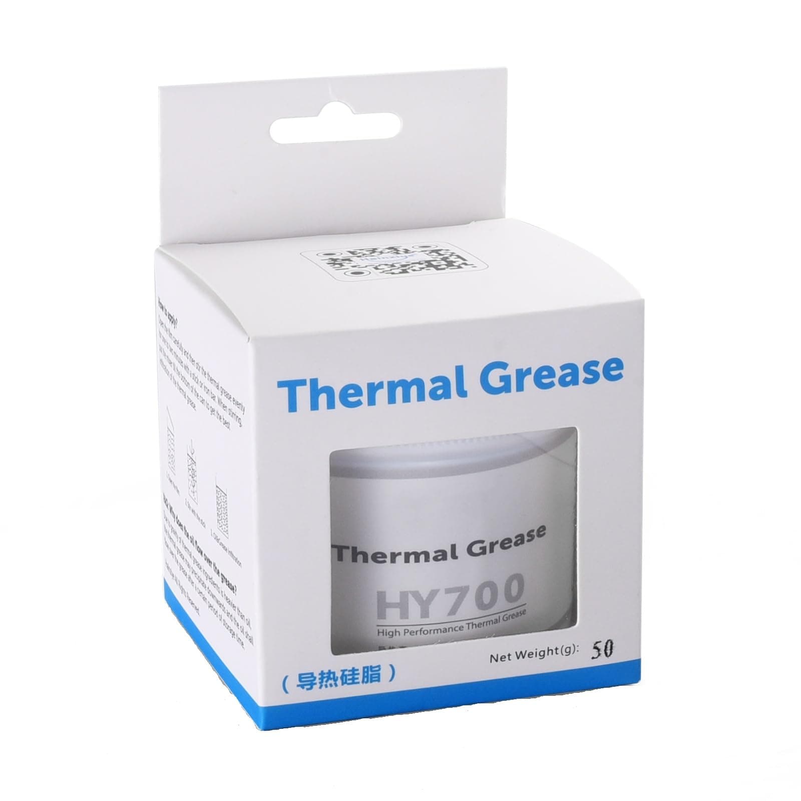 HY-700-50g Thermal Paste,CPU Paste;Heatsink Past;Thermal Compound; Conductivity: >3.14W/m-k Carbon Based High Performance, Heatsink Paste, Thermal Compound CPU for All Coolers - 50 Grams
