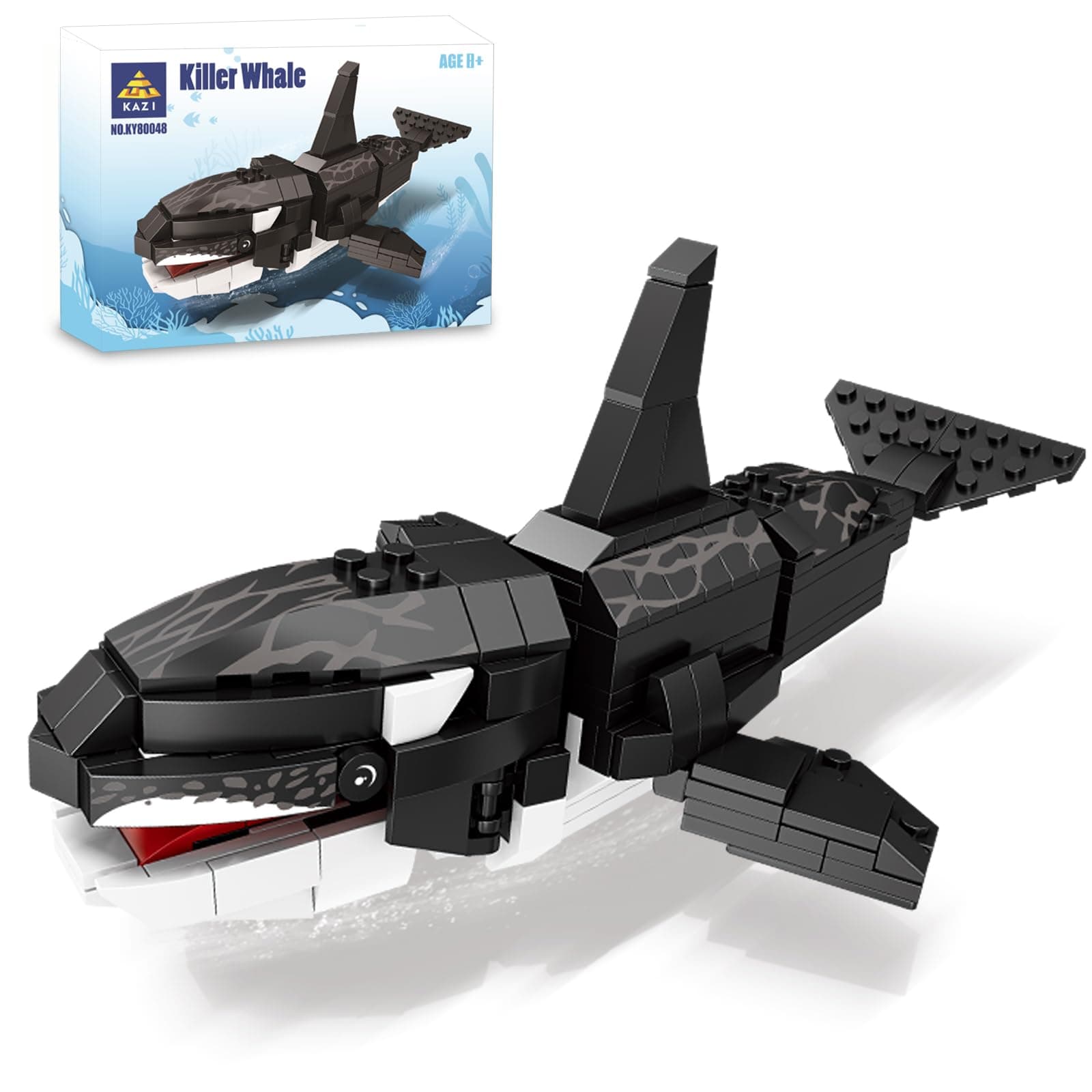 KAZI Orca Toys Building Blocks,Deep Sea Creatures Building Toy Sets,Ocean Animal Toys for Kids Ages 8 9 10 Plus,STEM Building Toys for Boys Girls,Party Favors,Birthday