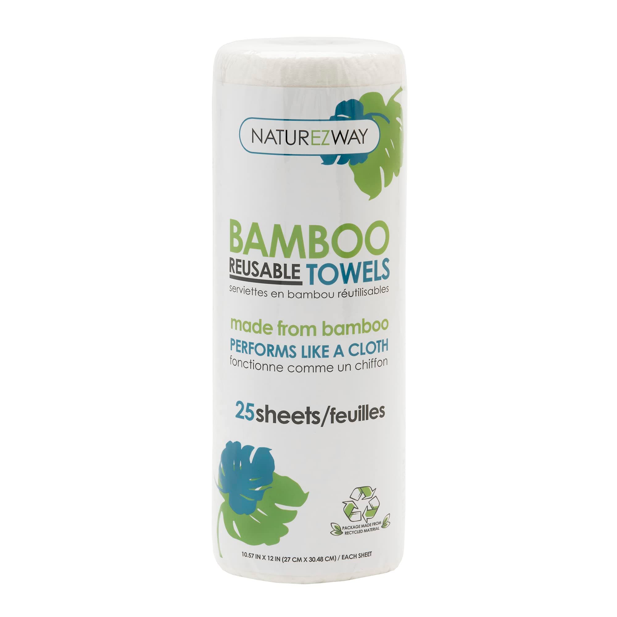 NatureZway Bamboo Perforated Towels Rayon Made from Bamboo, 25 Sheets