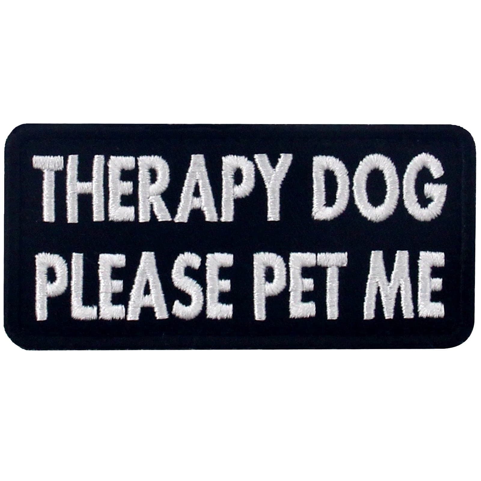 TailWag Planet Therapy Dog Please Pet Me Service Dog Morale Tactical Patch Embroidered Vest/Harnesses Badge Fastener Hook & Loop Emblem