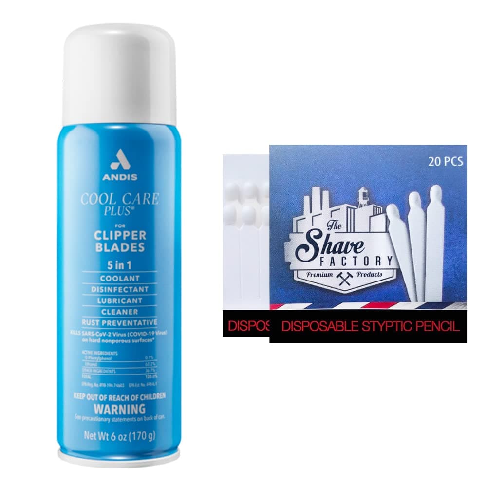 The Shave Factory ClipperCare Plus+ 6-in-1 Spray – Lemon Scent – 500ml MEGA Size – Cleans, Lubricates, Disinfects & Cools Clippers & Trimmers & Clippercide