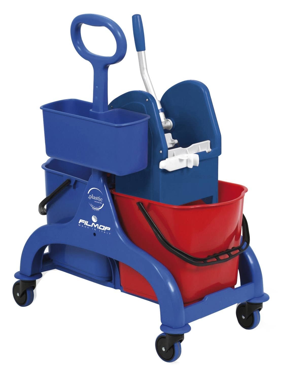 03007965 A/P Fred Trolley with Handle and Cassette, Plastic, 50 Litres