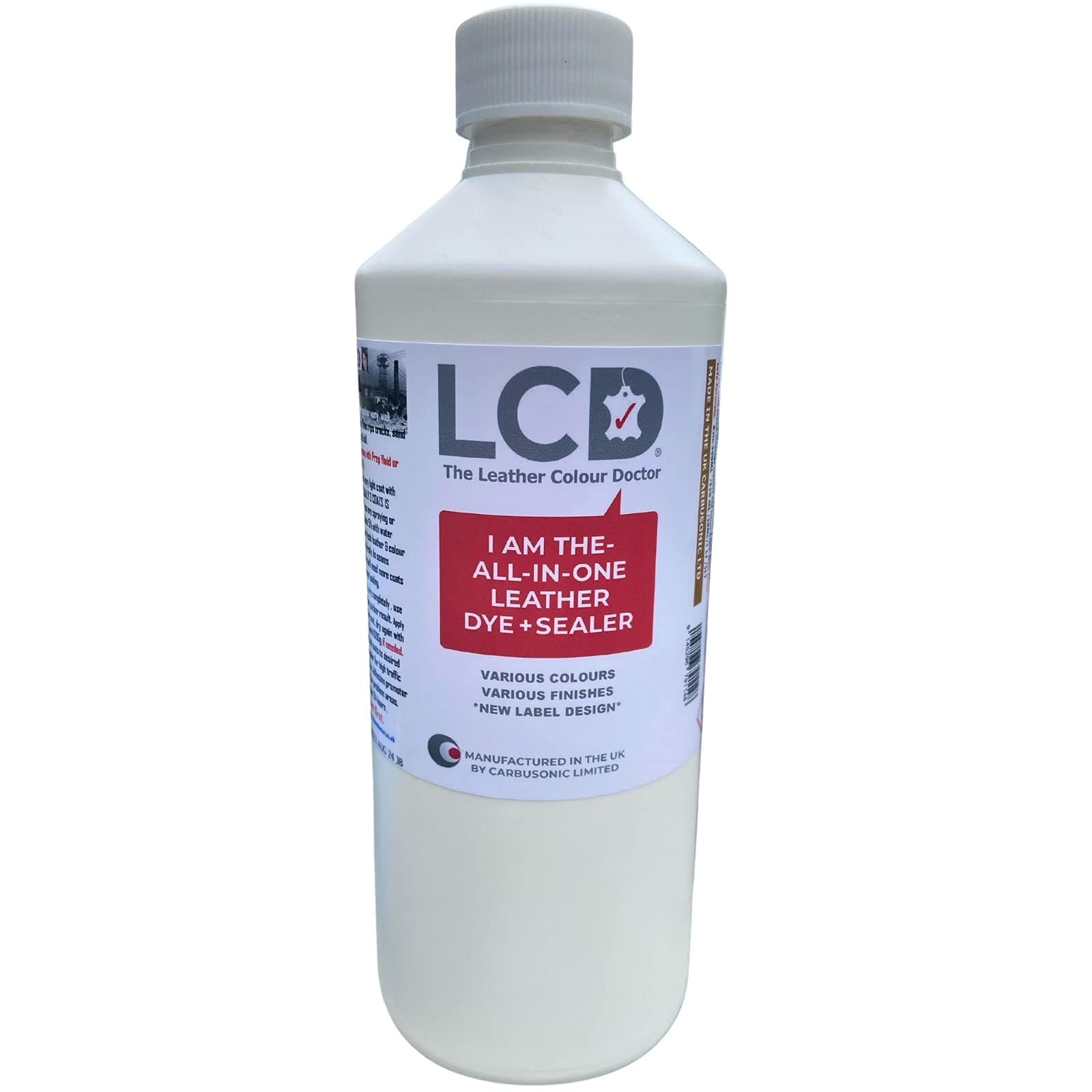 Leather dye colourant Stain All in one Leather Re-Colour, Re-Finish, Suitable for Sofas, Jackets, Car Seats, Shoes, Handbags 1 Litre (Black)