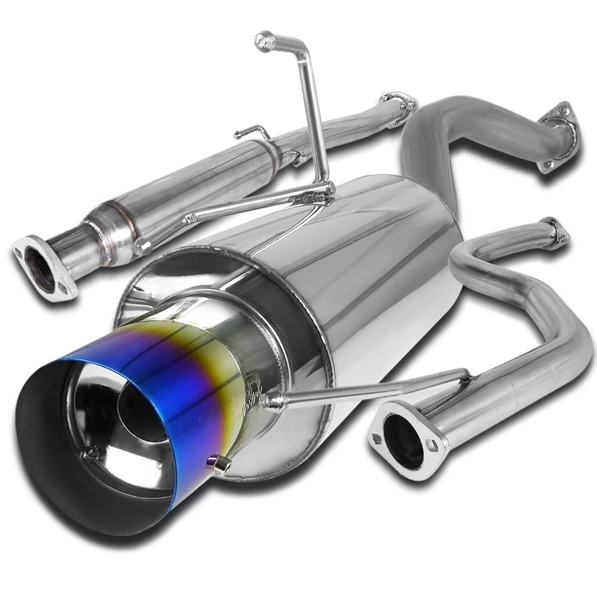 SPEC-D TUNING4" Burnt Tip Exhaust Catback System Compatible with 1992-2000 Honda Civic 2/4Dr Ex Si