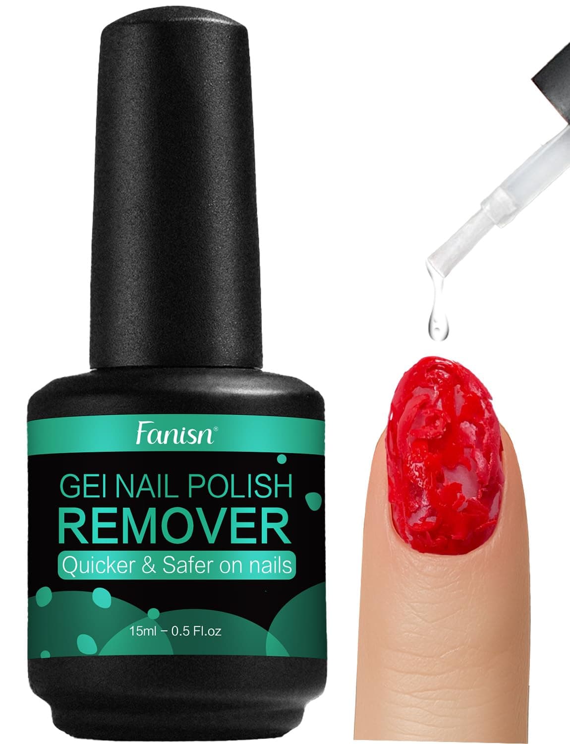Gel Nail Polish Remover for Home Use - 3-5 Minute Quick Removal, No Soak or Foil Needed, Safe Non-Damaging Formula for Natural Nails, Professional Gel Polish Remover for Nails