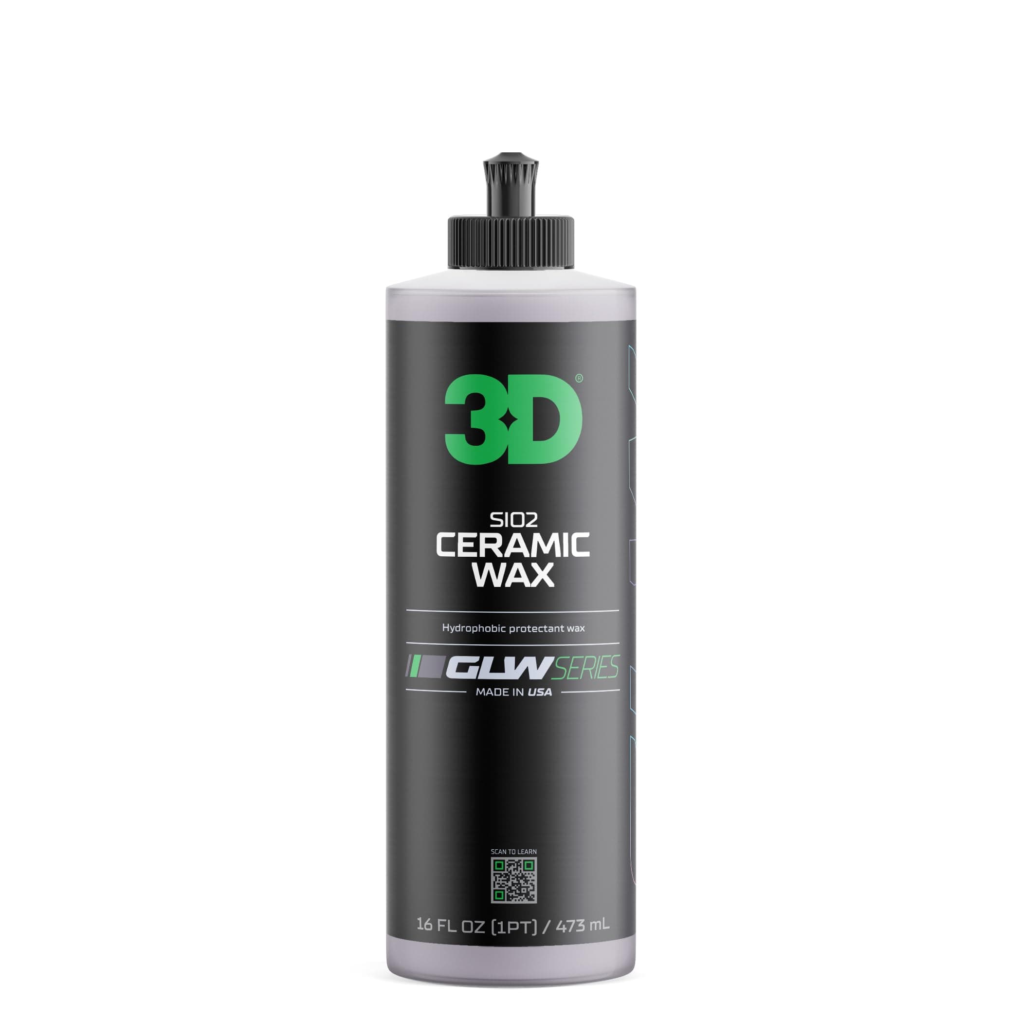 SiO2 Ceramic Wax, GLW Series | Ultra-Slick Gloss Finish on Paint | Hyper Hydrophobic | Protection | DIY Car Detailing | Easy Application | 16 oz