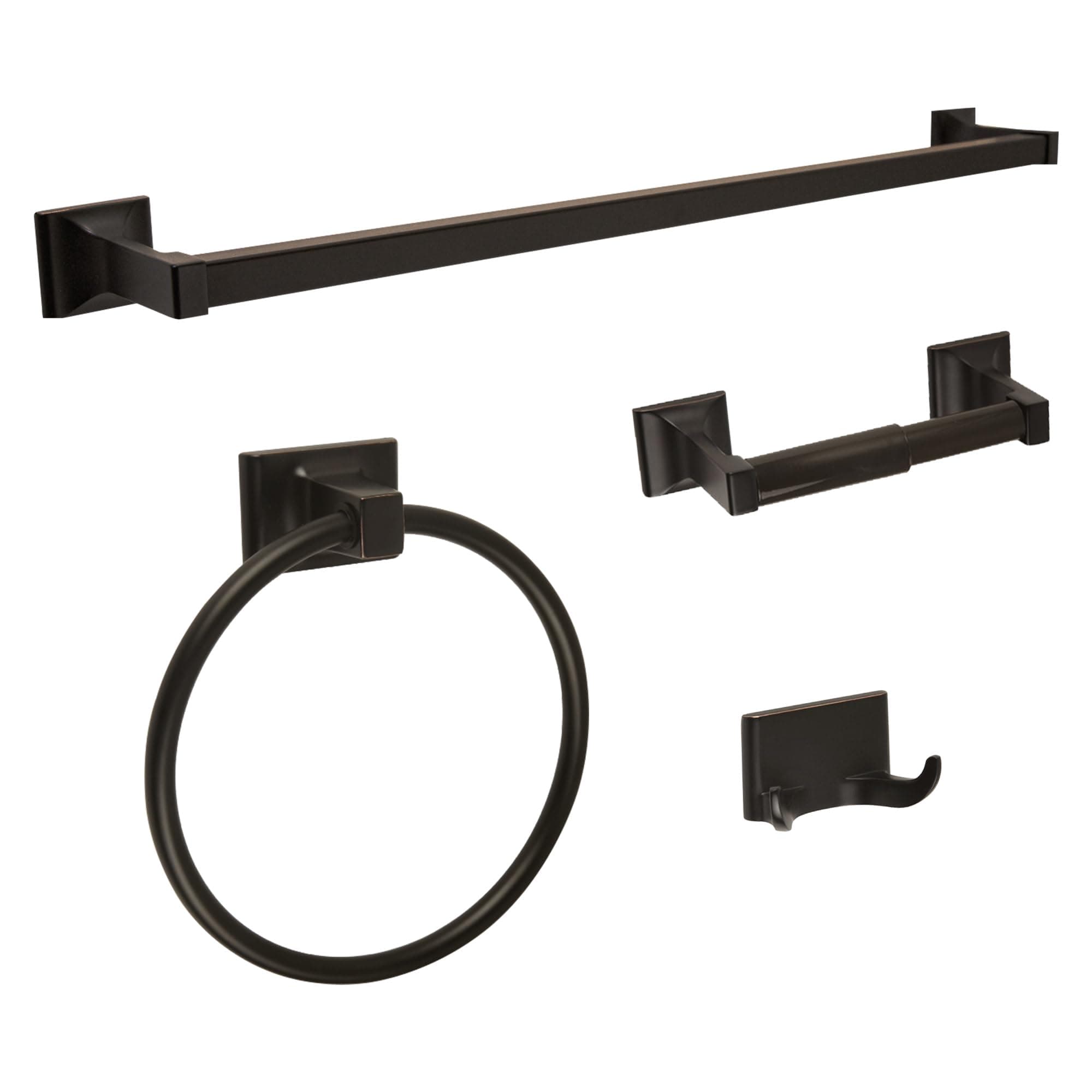 Design House 560854 Millbridge 4-Piece Bathroom Accessory Kit, Oil-Rubbed Bronze