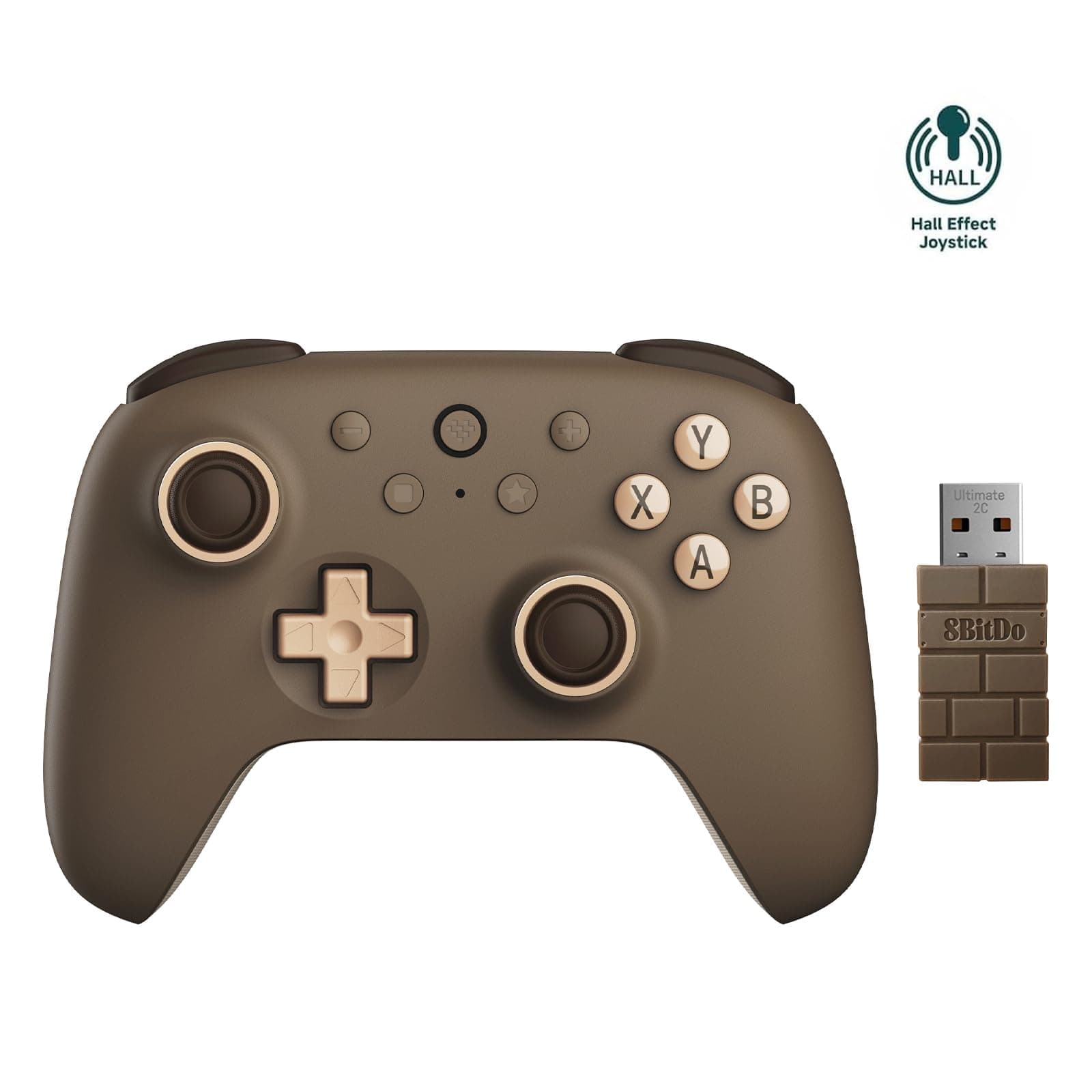 AKNES 8Bitdo Ultimate 2C Wireless Controller for Windows PC and Android, with Hall Effect Joysticks and Hall Triggers, 1000Hz Polling Rate, and Remappable L4/R4 Bumpers