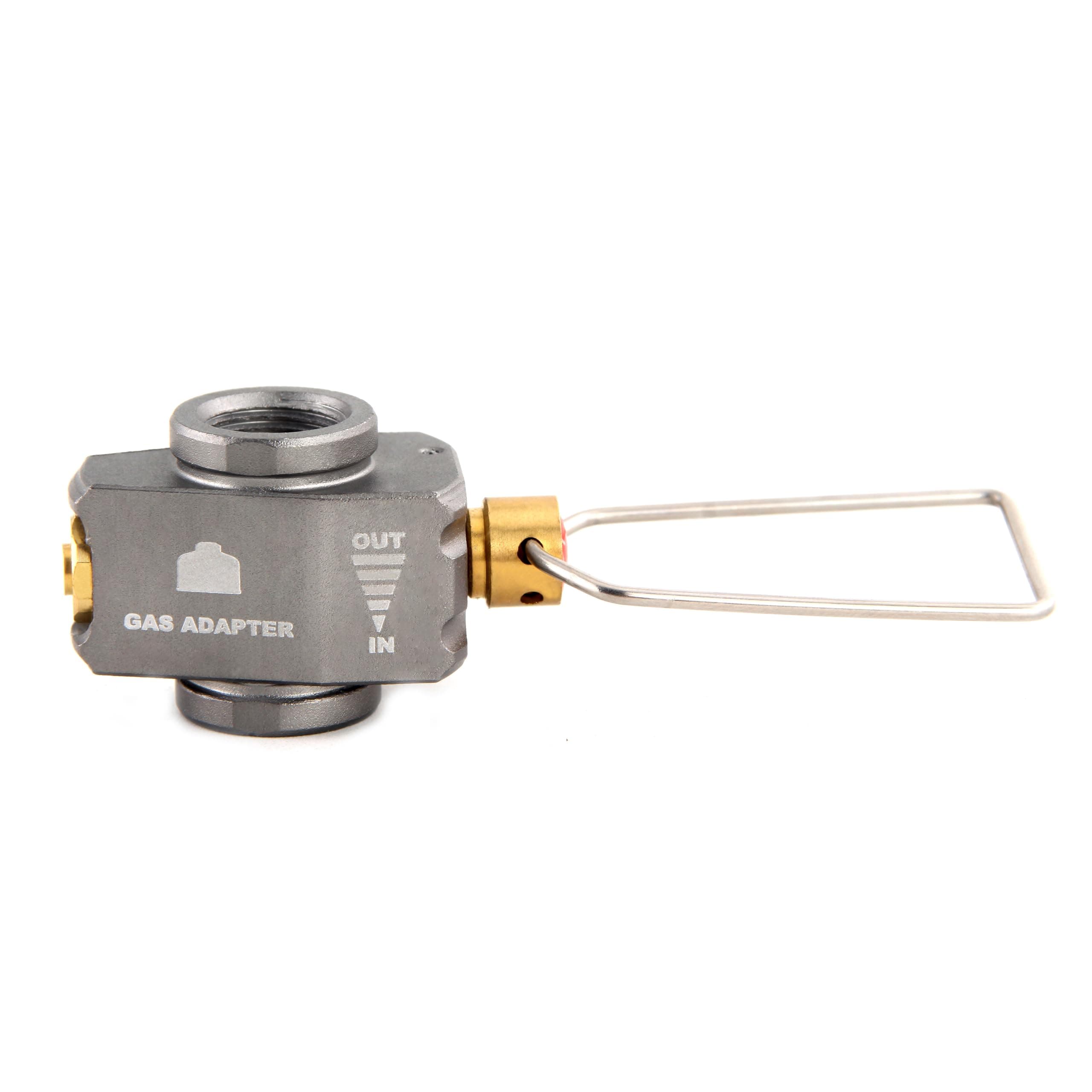 Hamans Gas Canister Refill Adapter, Fuel Transfer Device, Gas Bottle Refill Adapter, Portable Gas Pressure Valve Inflation Valve for Outdoor, Multifunction Camping Canister Bleed Valve