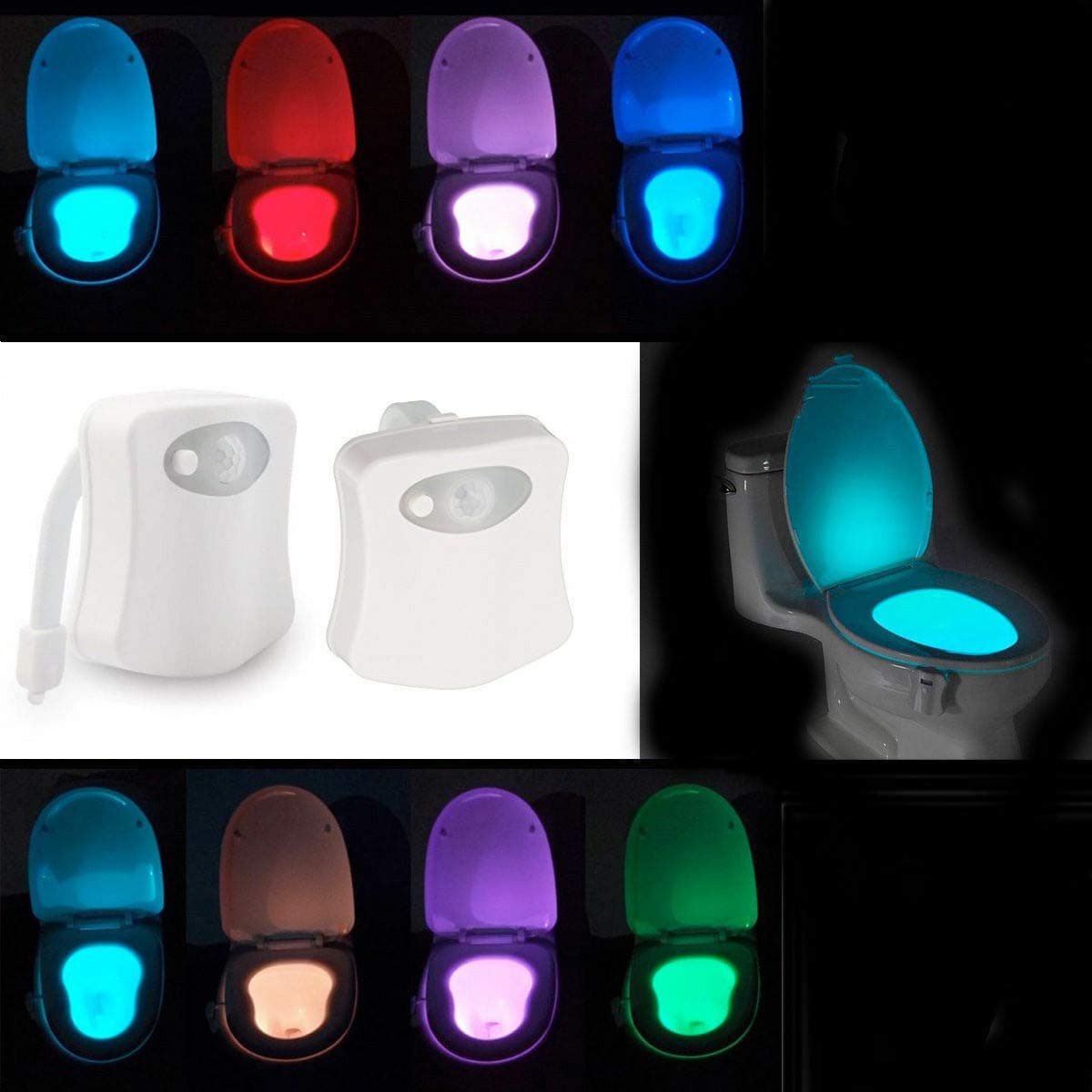 Colour Auto Changing LED Toilet Bathroom Motion Activated Sensor Night Light_UK