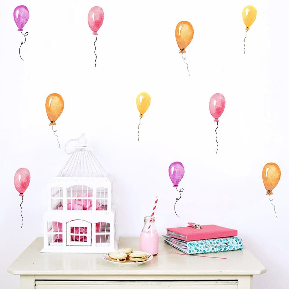 Wall Sticker Decal, Removable Colorful Balloon Wallpaper for Kid’s Room/Bedroom/Living Room, PVC Vinyl Waterproof (36 Decals)