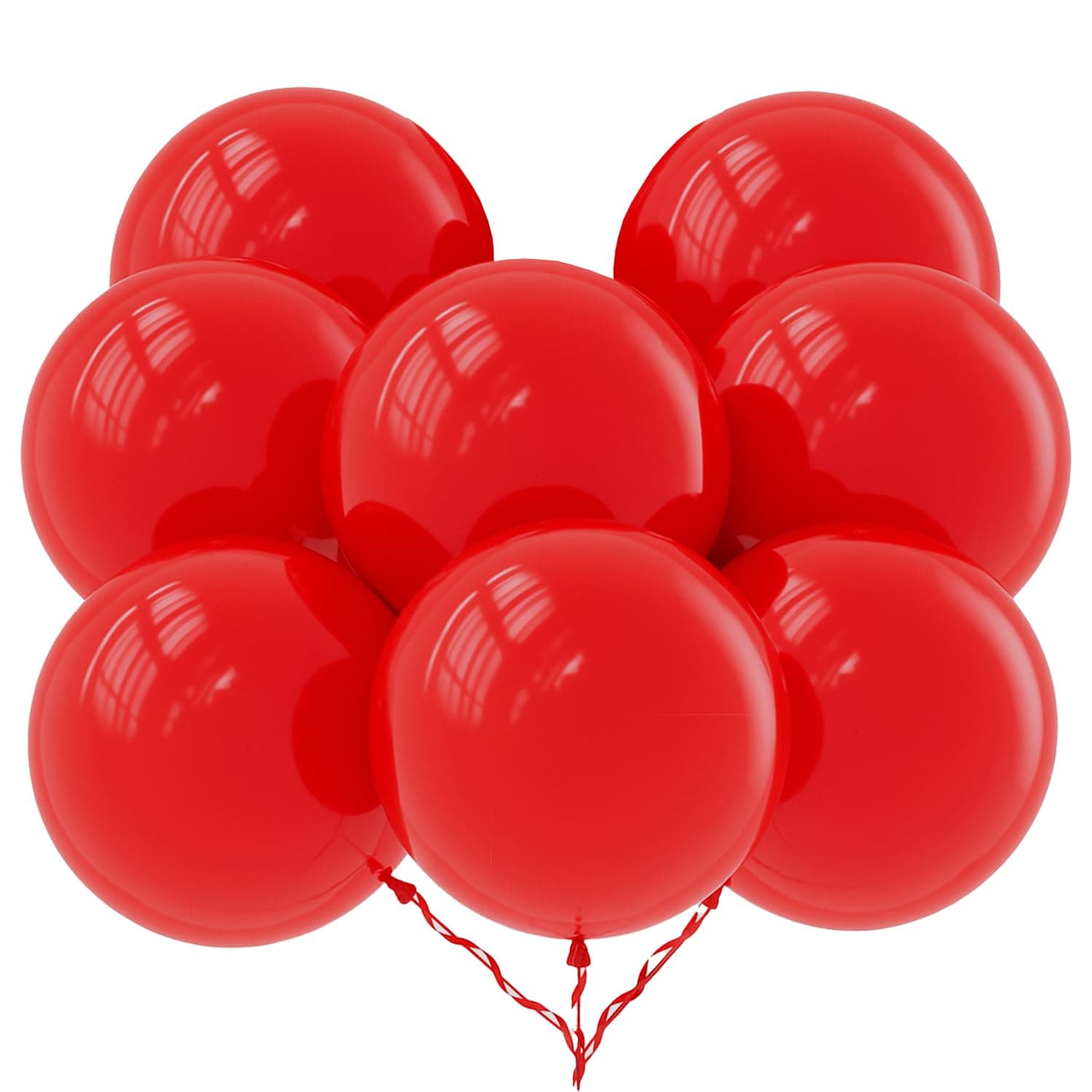 Prextex Giant Balloons - 8 Jumbo 36 Inch Balloons for Photo Shoot, Wedding, Baby Shower, Birthday Party and Event Decoration - Strong Latex Big Round Balloons - Helium Quality red PR0057