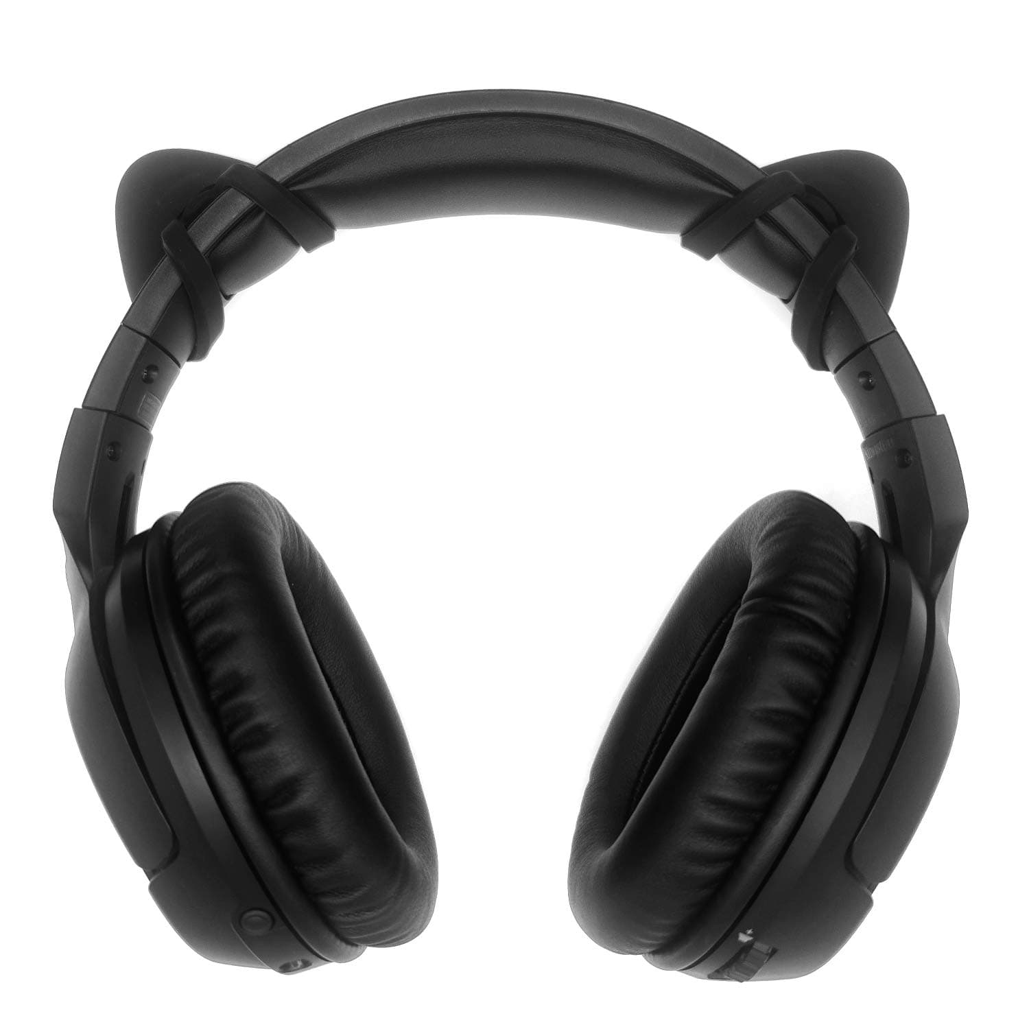 REEYEAR Cute Cat Ears Fits for HypreX Cloud/Cloud Stinger/Cloud Flight Headsets, Universal Fit Lovely Kitty Adjustable Attachment Straps for Video Live Gaming Headphone,Black& Gray