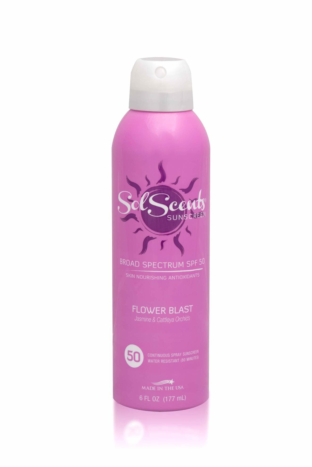 Continuous Spray Sunscreen, Flower Blast, 6 Fluid Ounce by Solscents